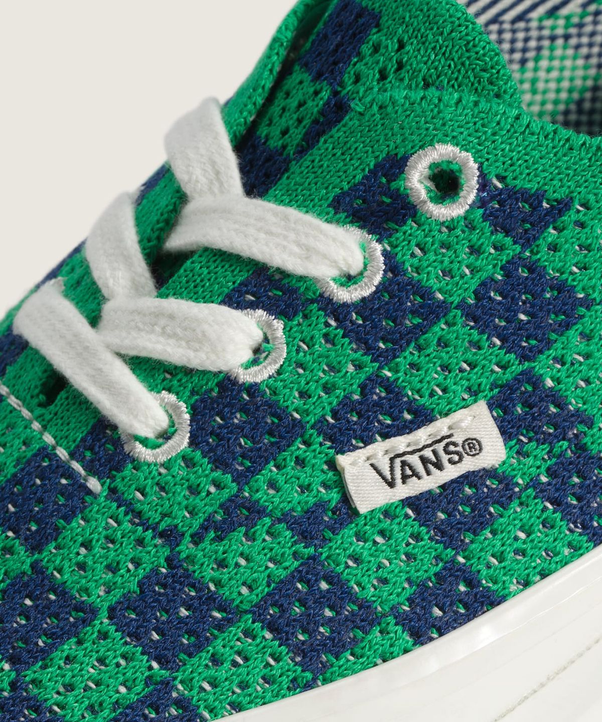 반스(VANS) 프리미엄 어센틱 44 EK - (펑크체크) 그린:네이비 / VN000EJC5W31