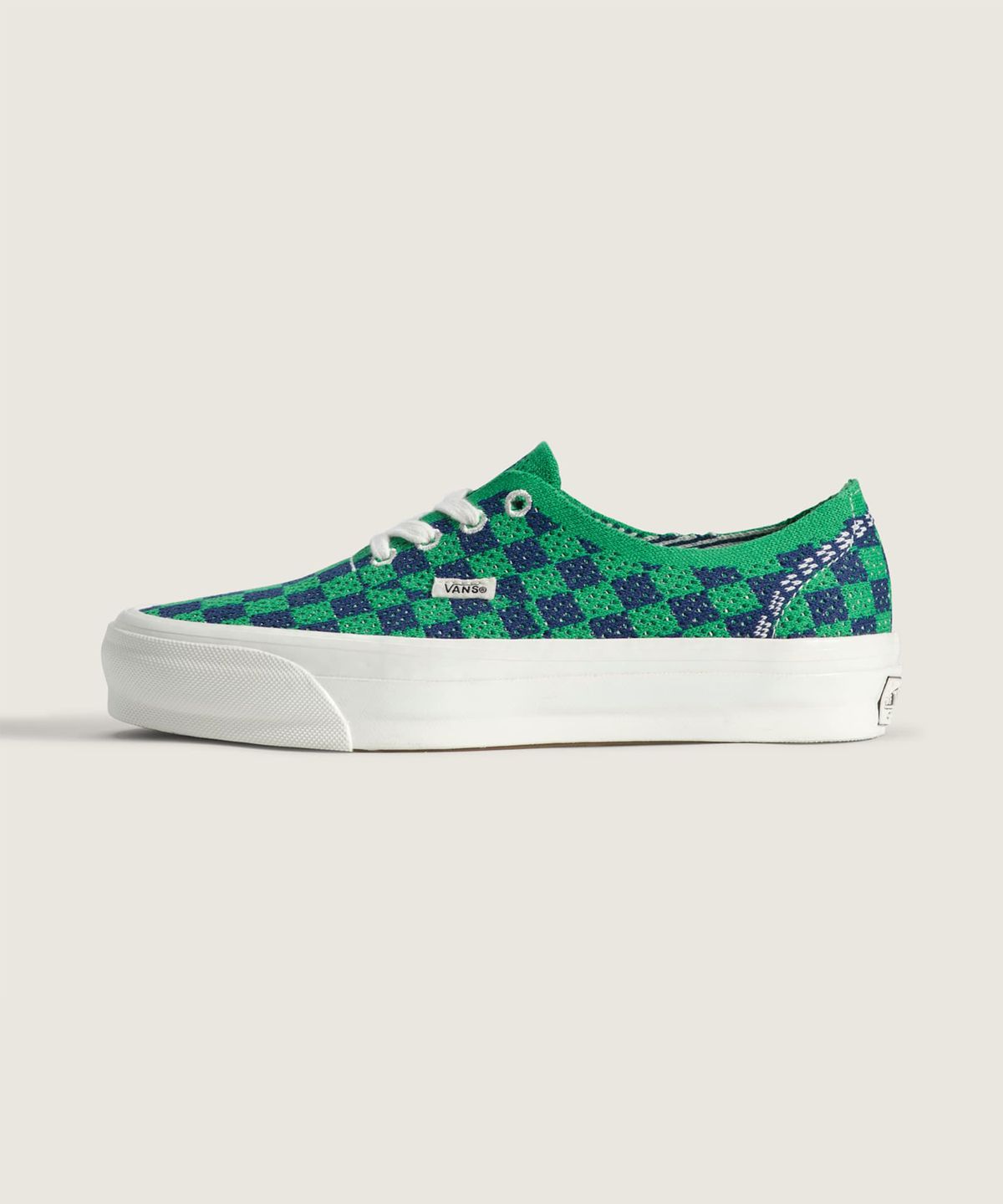 반스(VANS) 프리미엄 어센틱 44 EK - (펑크체크) 그린:네이비 / VN000EJC5W31