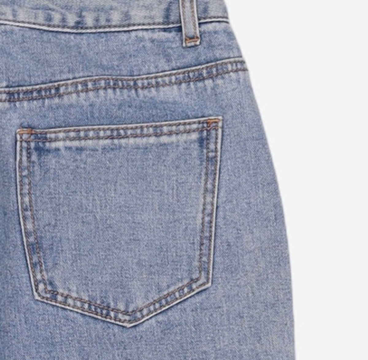 미쏘(MIXXO) 슬릿 구제 아웃포켓 일자핏 데님 MIWTJD424J 28