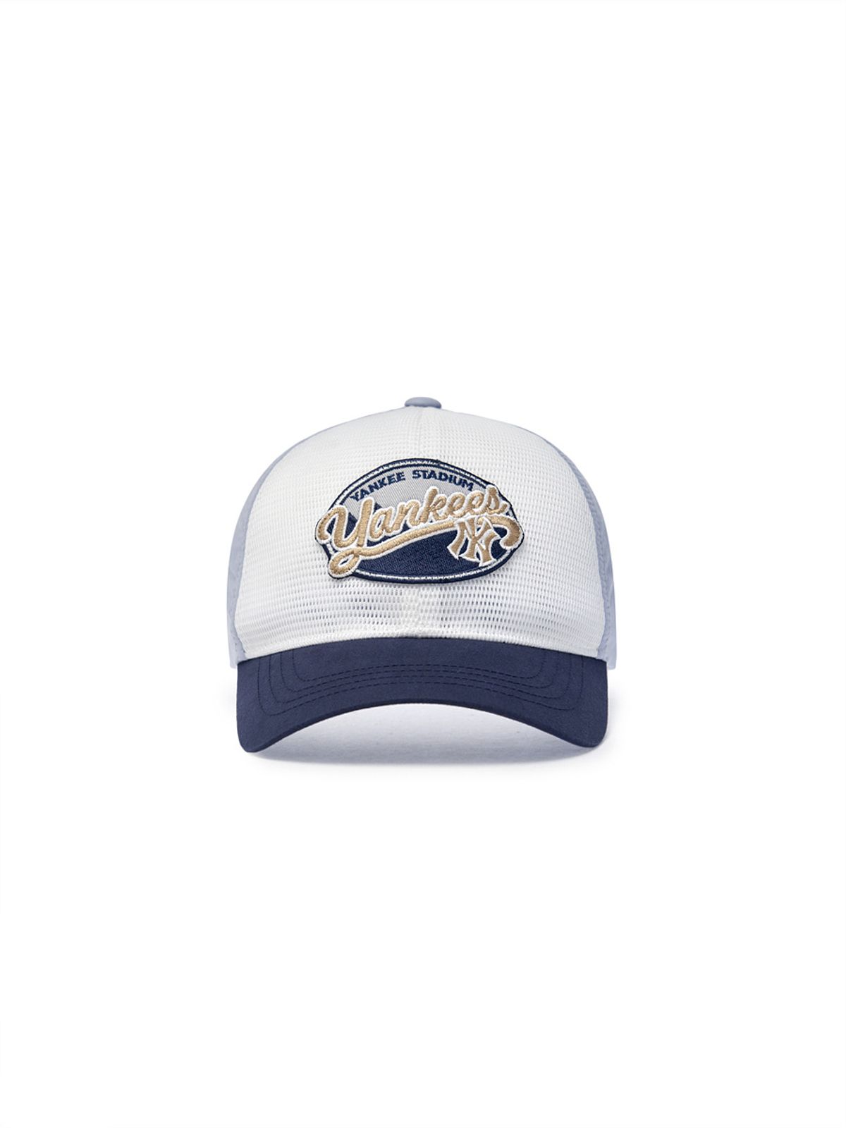 엠엘비 키즈(MLB KIDS) 스트릿 원형 와펜 메쉬캡 NY (Mg.Blue)