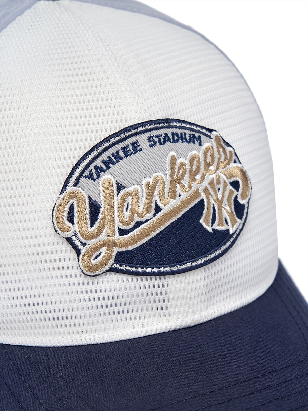 엠엘비 키즈(MLB KIDS) 스트릿 원형 와펜 메쉬캡 NY (Mg.Blue)