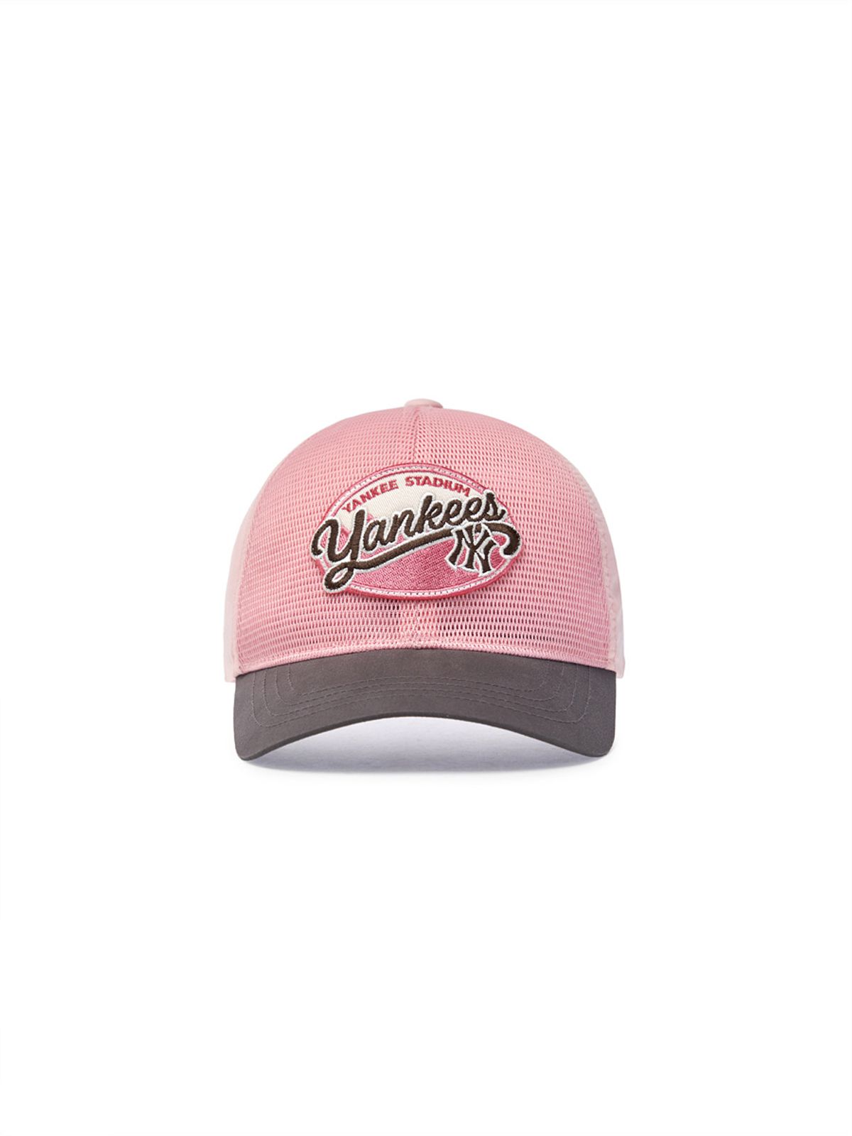 엠엘비 키즈(MLB KIDS) 스트릿 원형 와펜 메쉬캡 NY (Mg.Pink)
