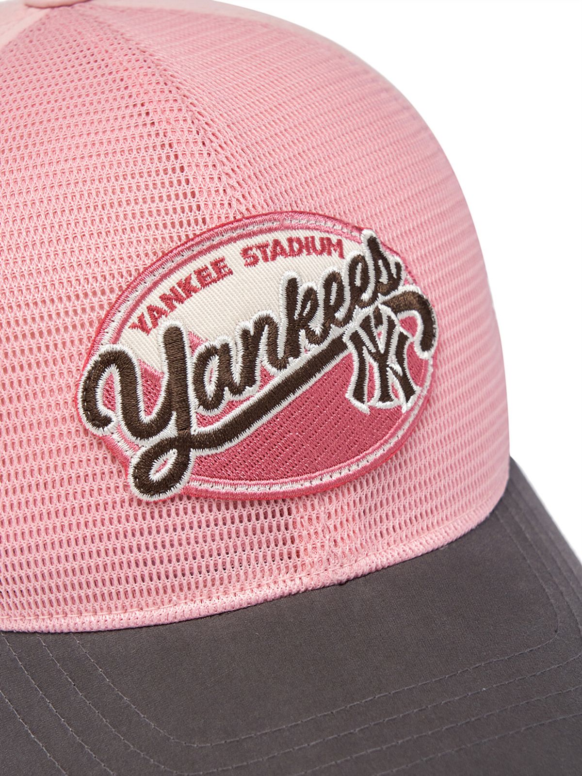 엠엘비 키즈(MLB KIDS) 스트릿 원형 와펜 메쉬캡 NY (Mg.Pink)
