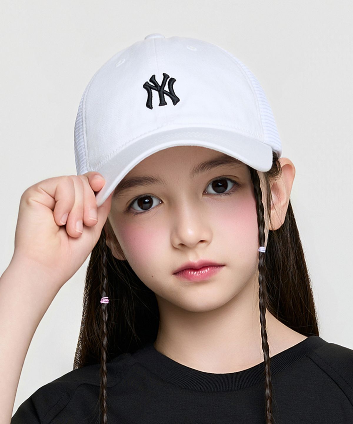 엠엘비 키즈(MLB KIDS) 루키 메쉬캡 NY (White)