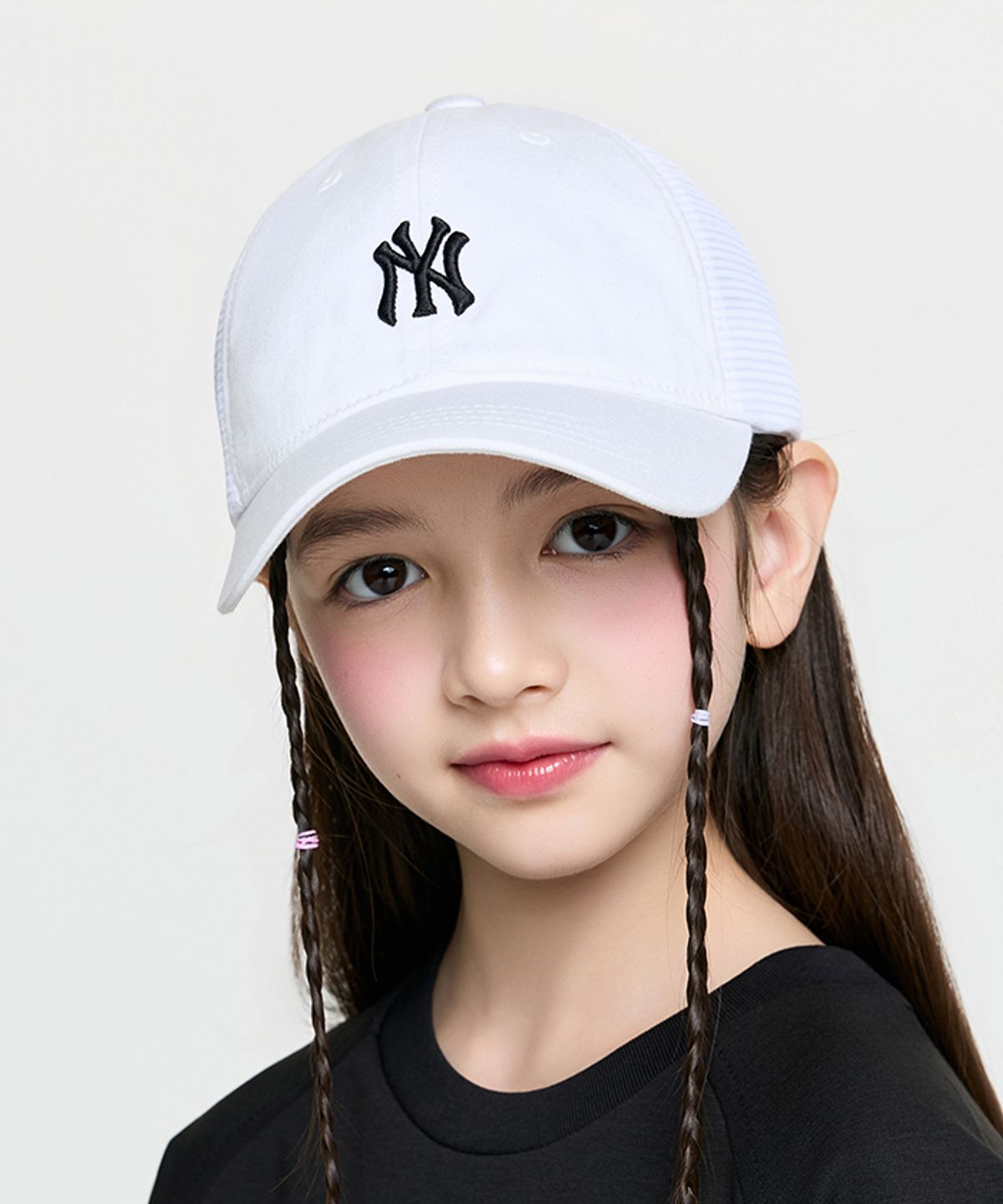 엠엘비 키즈(MLB KIDS) 루키 메쉬캡 NY (White)