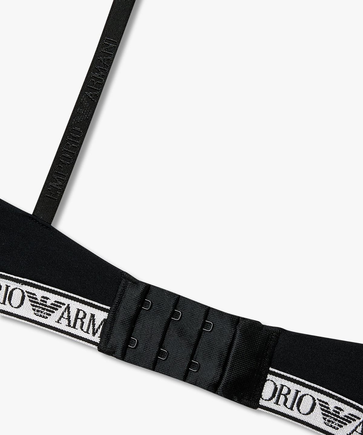 엠포리오 아르마니 언더웨어(EMPORIO ARMANI UNDERWEAR) 여성 글로시 나일론 리무버블 패드 브라렛_블랙_0826181502