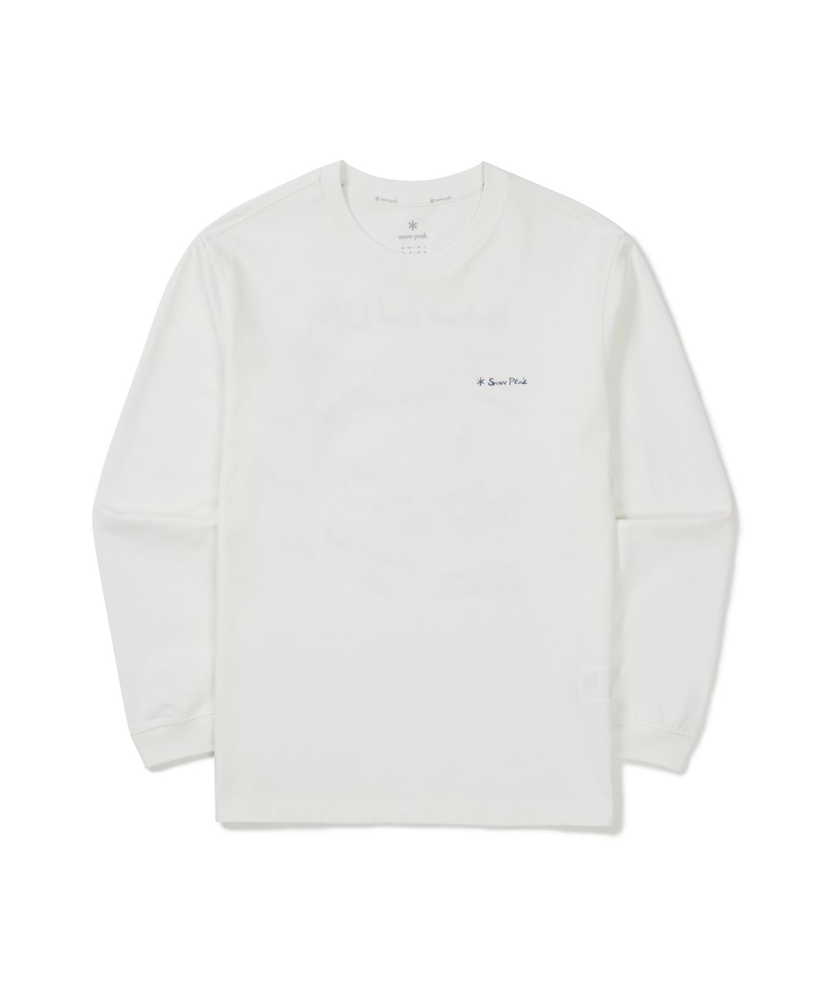 스노우피크 어패럴(SNOWPEAK APPAREL) 에어로쿨 크레용 긴팔 티셔츠 (S26SUFTL74) Off White