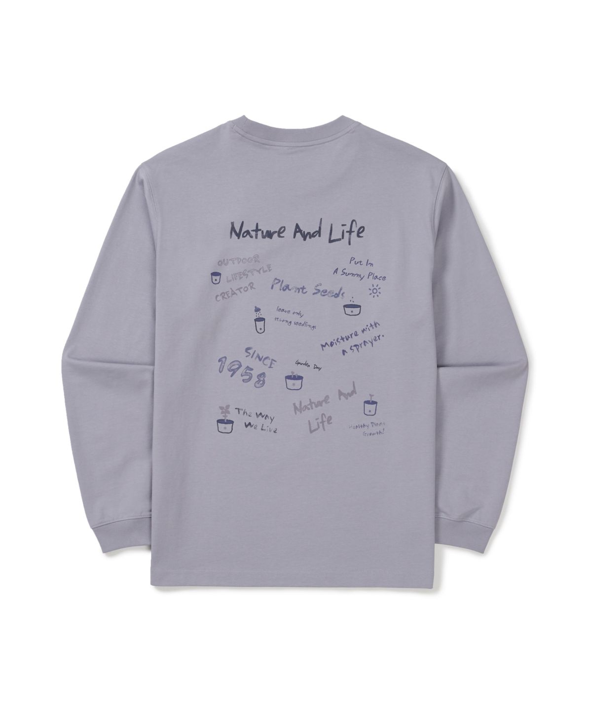 스노우피크 어패럴(SNOWPEAK APPAREL) 에어로쿨 크레용 긴팔 티셔츠 (S26SUFTL74) Gray Blue