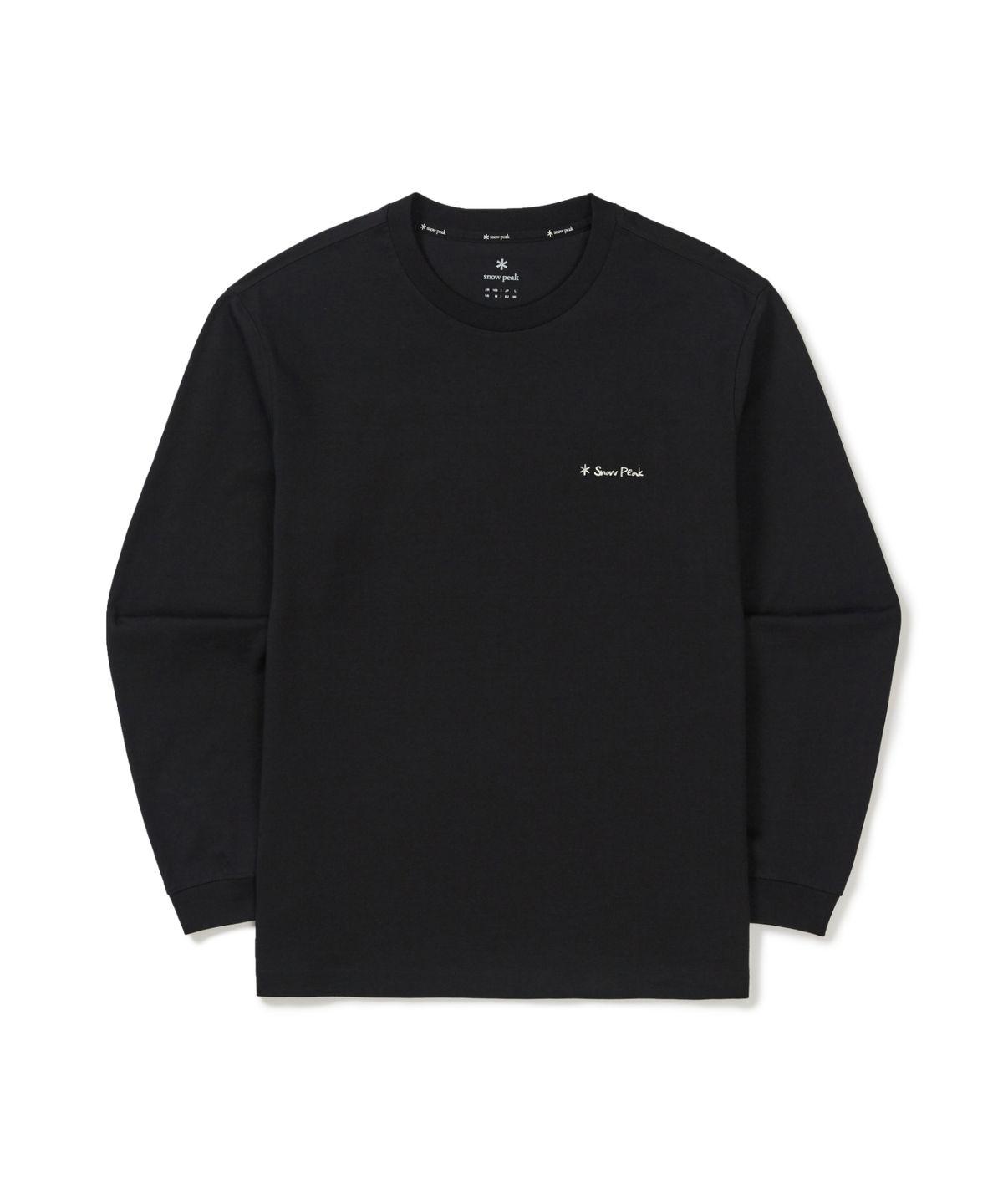 스노우피크 어패럴(SNOWPEAK APPAREL) 에어로쿨 크레용 긴팔 티셔츠 (S26SUFTL74) Black