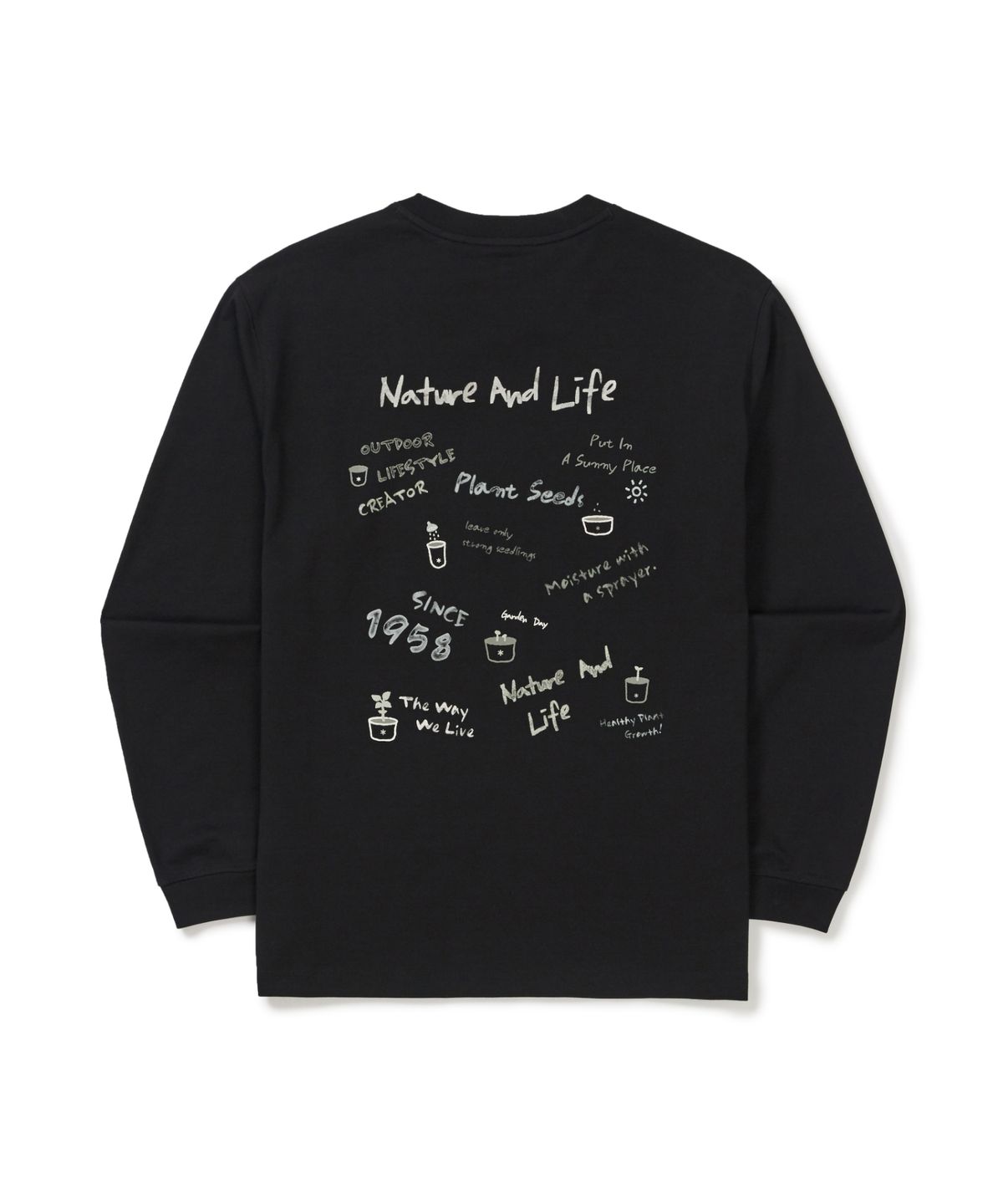 스노우피크 어패럴(SNOWPEAK APPAREL) 에어로쿨 크레용 긴팔 티셔츠 (S26SUFTL74) Black