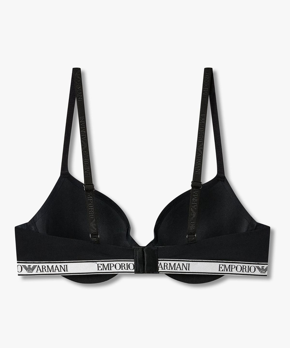 엠포리오 아르마니 언더웨어(EMPORIO ARMANI UNDERWEAR) 여성 글로시 나일론 컨투어 브라_블랙_0826184503