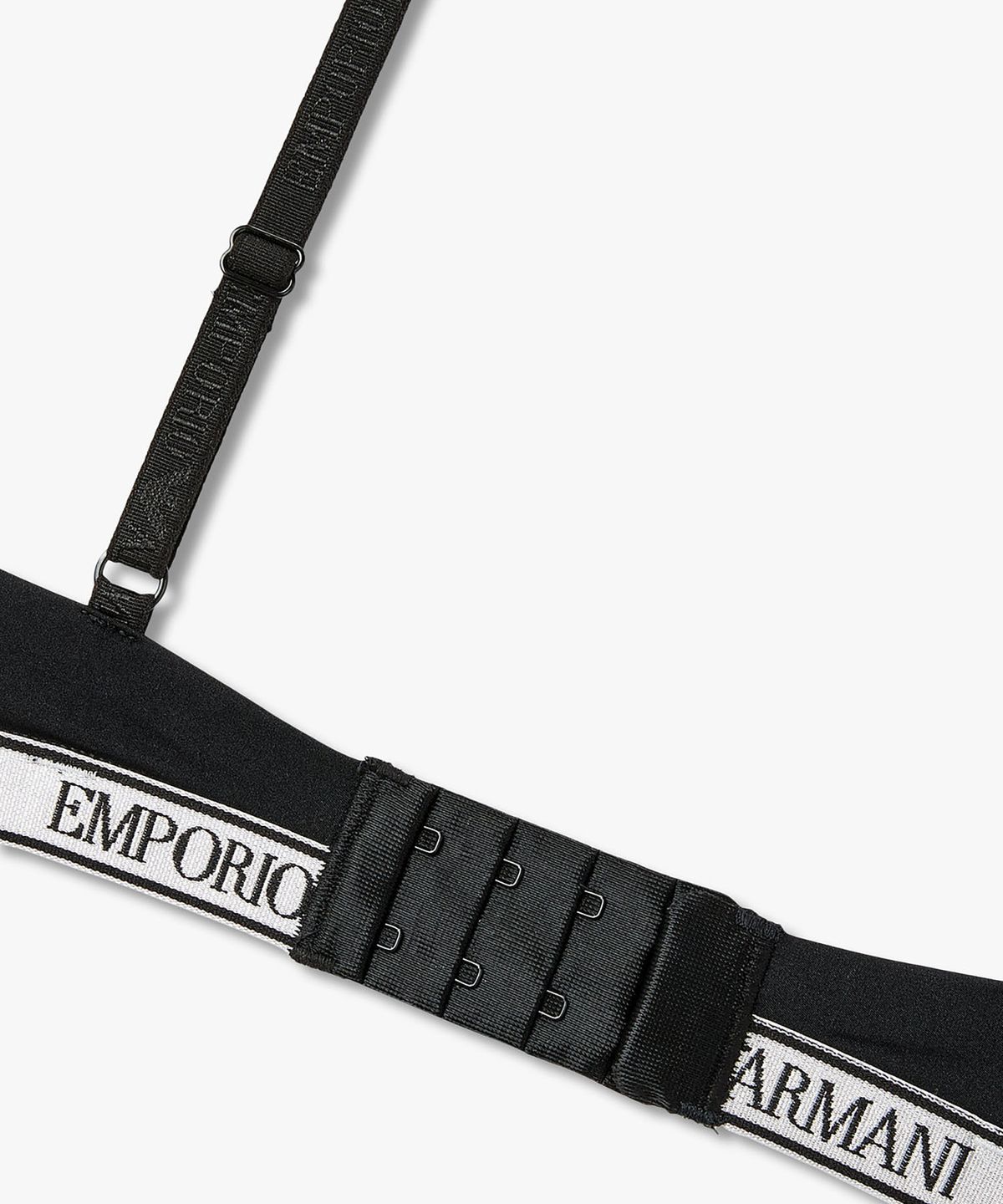 엠포리오 아르마니 언더웨어(EMPORIO ARMANI UNDERWEAR) 여성 글로시 나일론 컨투어 브라_블랙_0826184503