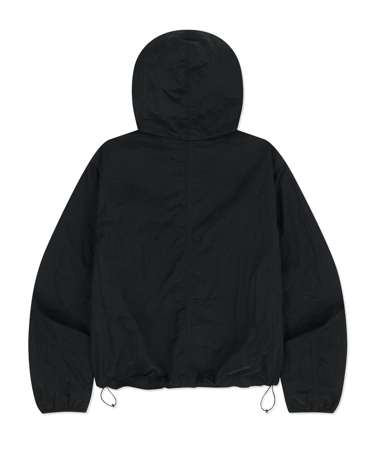 브라운브레스(BROWNBREATH) W TAG HIGH NECK HOODIE WINDBREAKER - BLACK