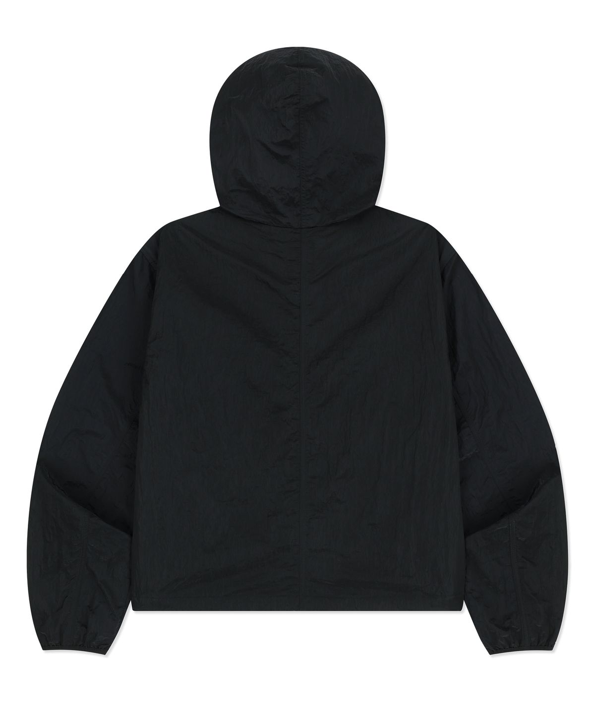 브라운브레스(BROWNBREATH) W TAG HIGH NECK HOODIE WINDBREAKER - BLACK