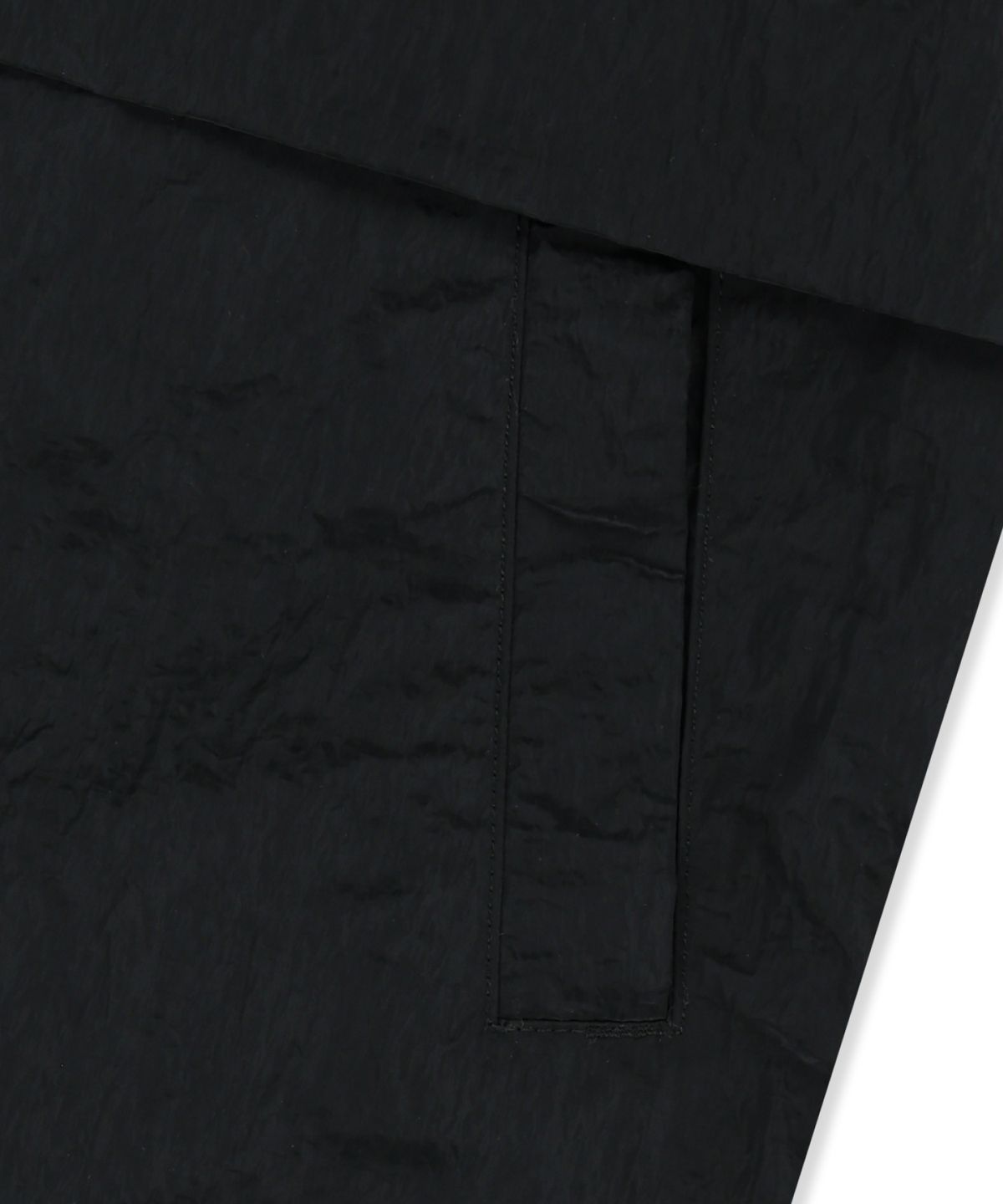 브라운브레스(BROWNBREATH) W TAG HIGH NECK HOODIE WINDBREAKER - BLACK