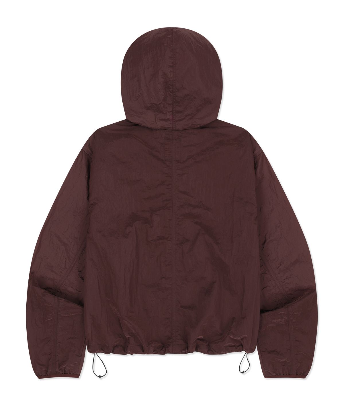 브라운브레스(BROWNBREATH) W TAG HIGH NECK HOODIE WINDBREAKER - BURGUNDY