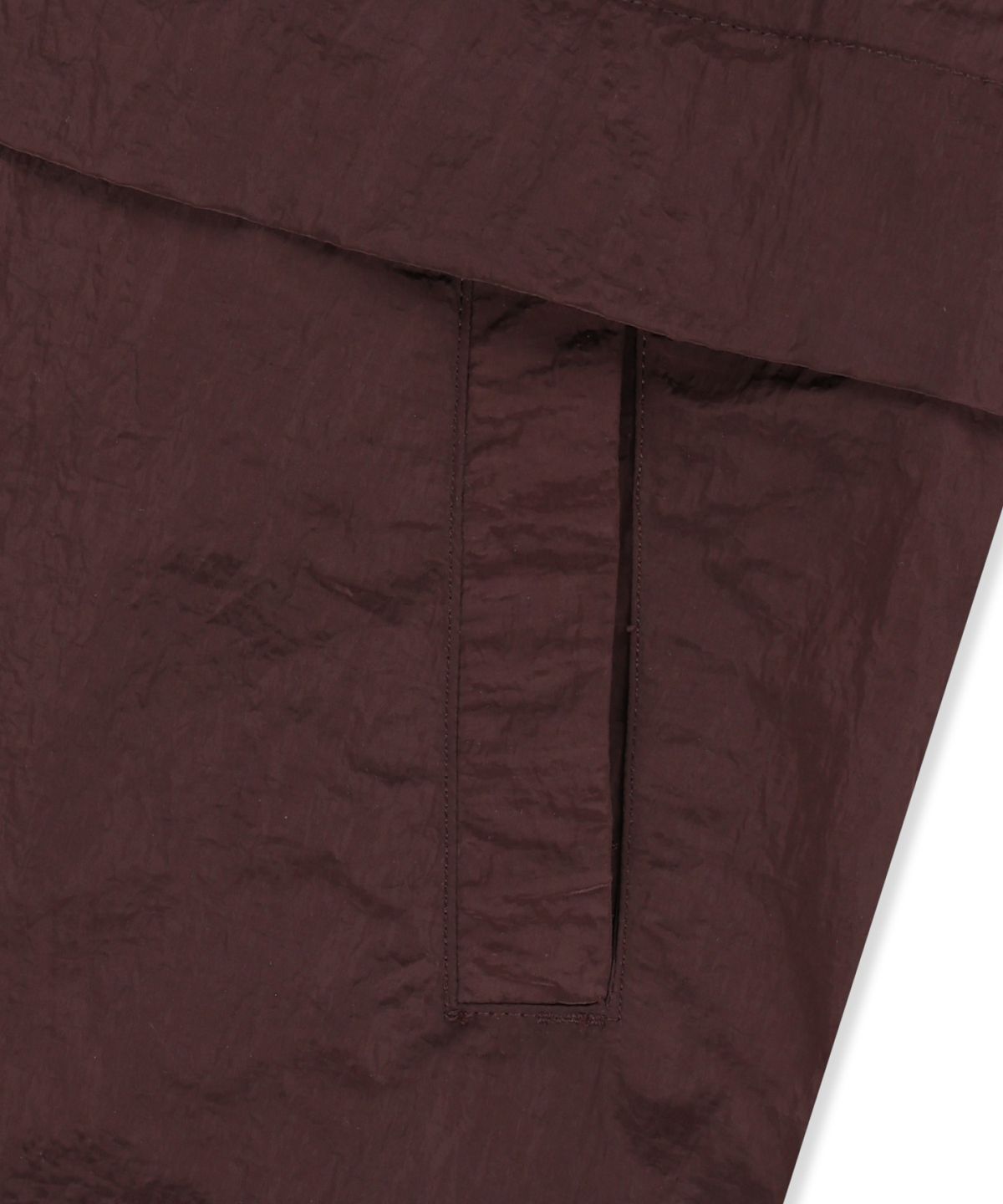 브라운브레스(BROWNBREATH) W TAG HIGH NECK HOODIE WINDBREAKER - BURGUNDY