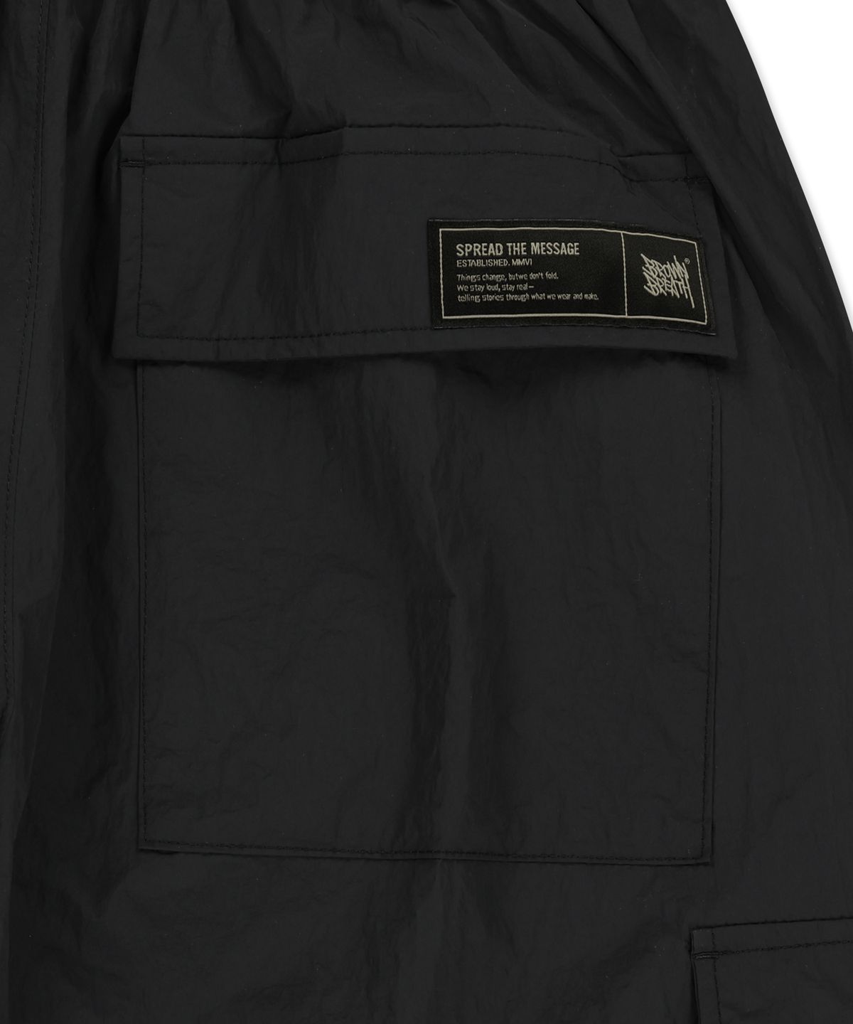 브라운브레스(BROWNBREATH) NYLON CARGO PANTS - BLACK