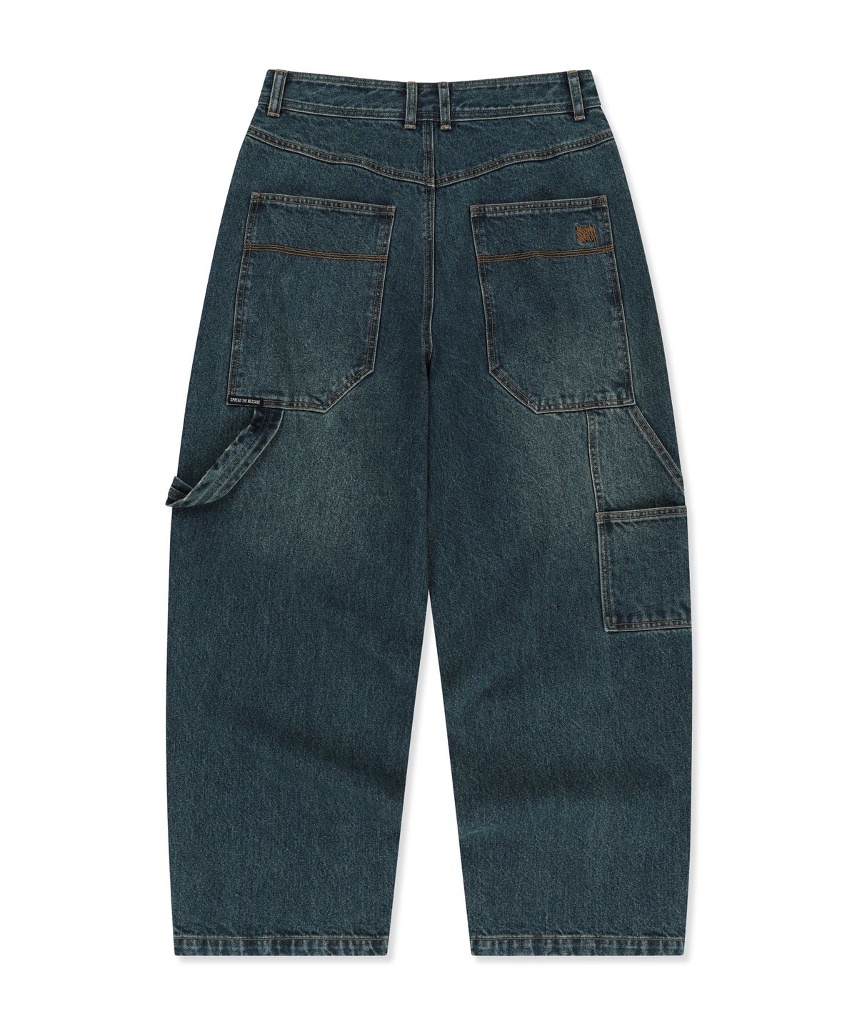 브라운브레스(BROWNBREATH) POCKET CARPENTER CURVED DENIM PANTS - BLUE
