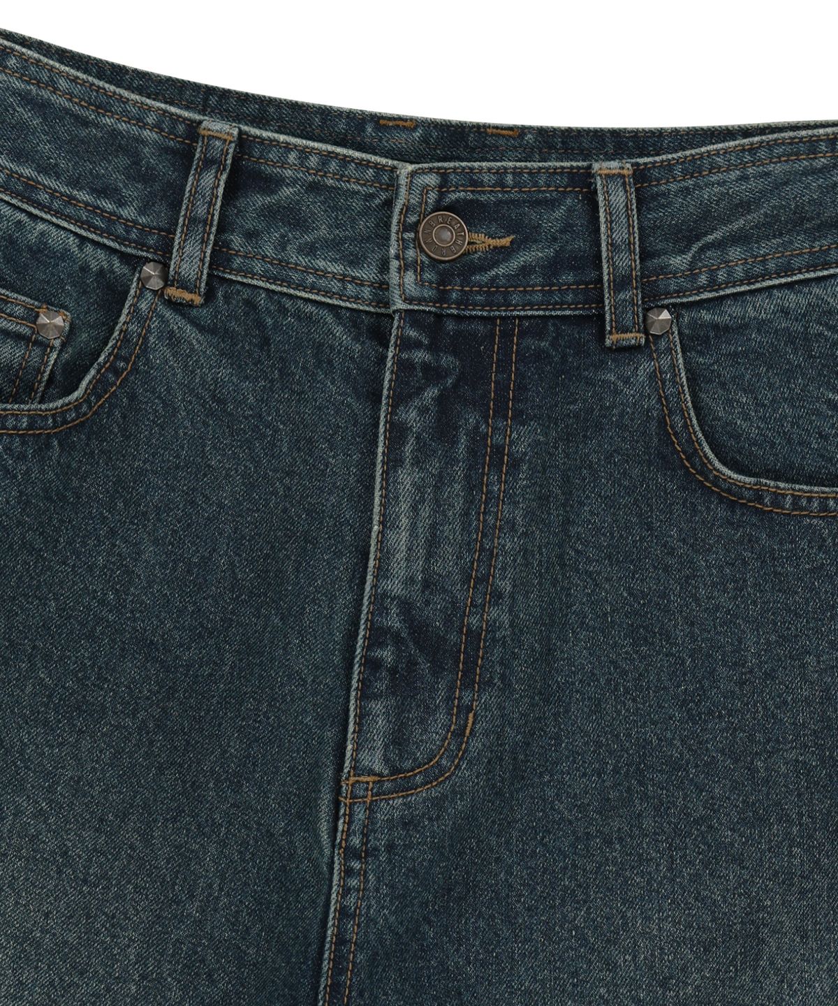 브라운브레스(BROWNBREATH) POCKET CARPENTER CURVED DENIM PANTS - BLUE