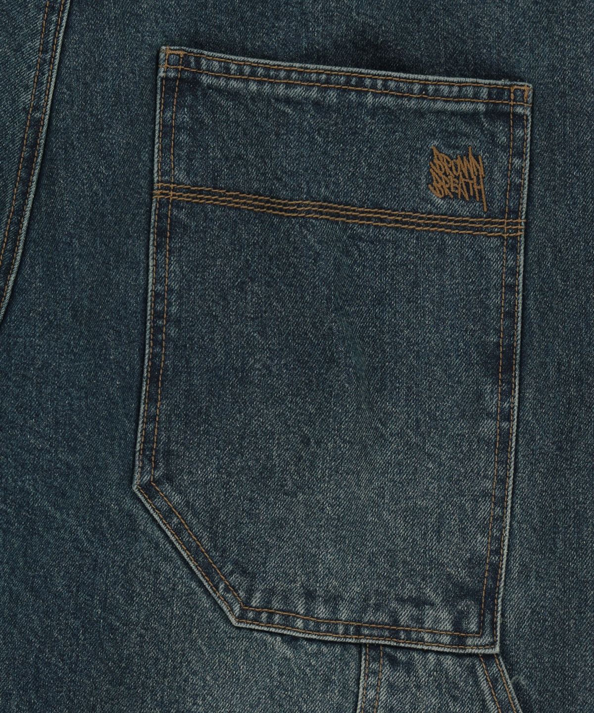 브라운브레스(BROWNBREATH) POCKET CARPENTER CURVED DENIM PANTS - BLUE