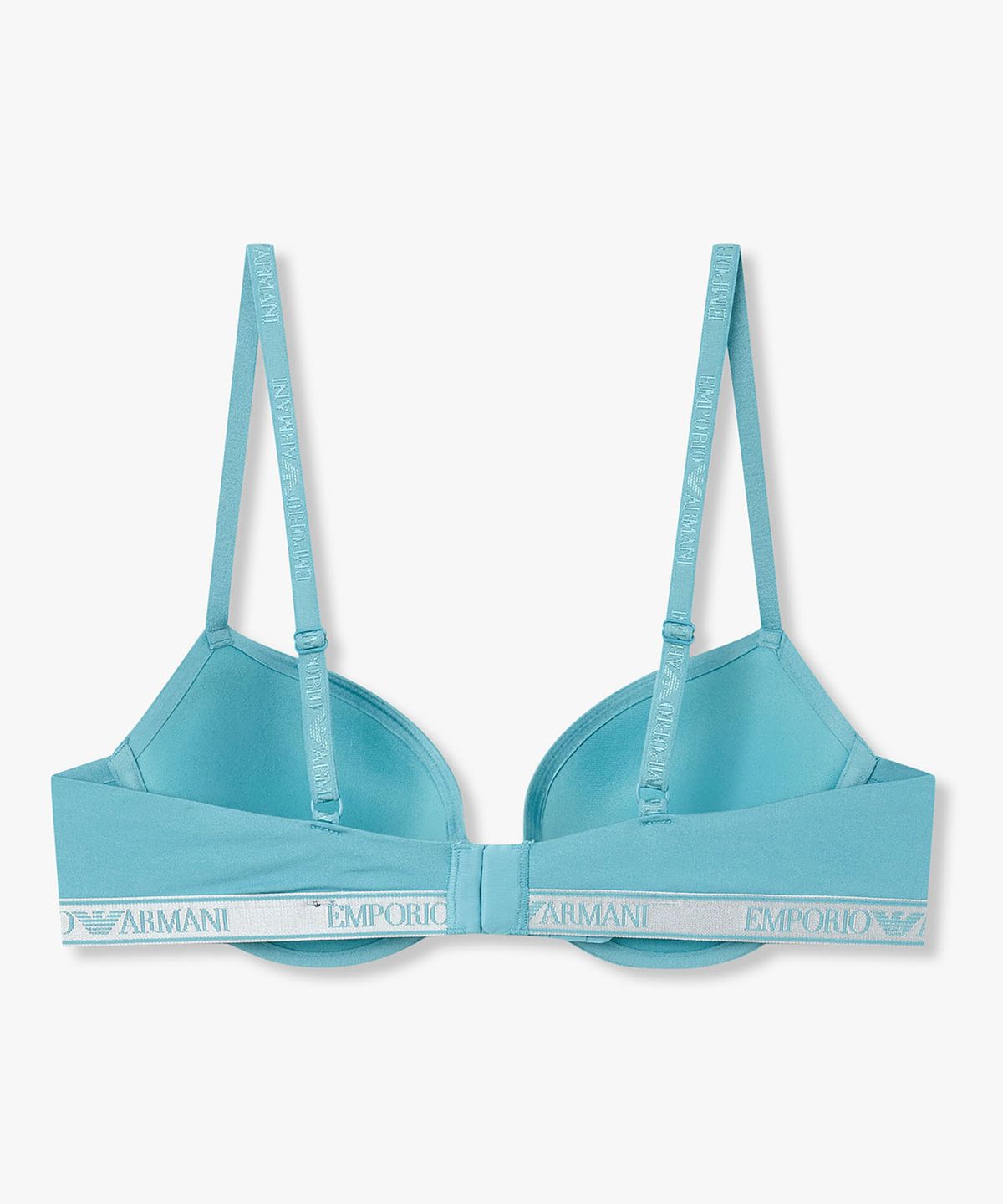 엠포리오 아르마니 언더웨어(EMPORIO ARMANI UNDERWEAR) 여성 글로시 나일론 푸쉬업 브라_터콰이즈_0826185505