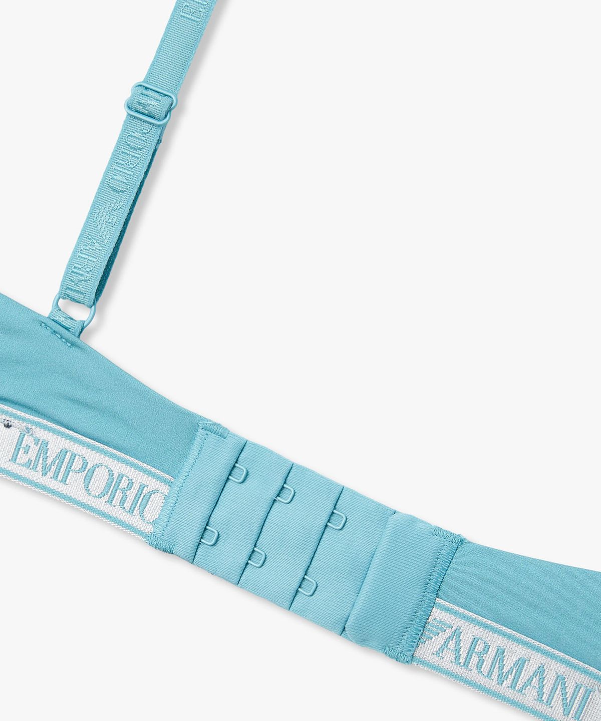 엠포리오 아르마니 언더웨어(EMPORIO ARMANI UNDERWEAR) 여성 글로시 나일론 푸쉬업 브라_터콰이즈_0826185505