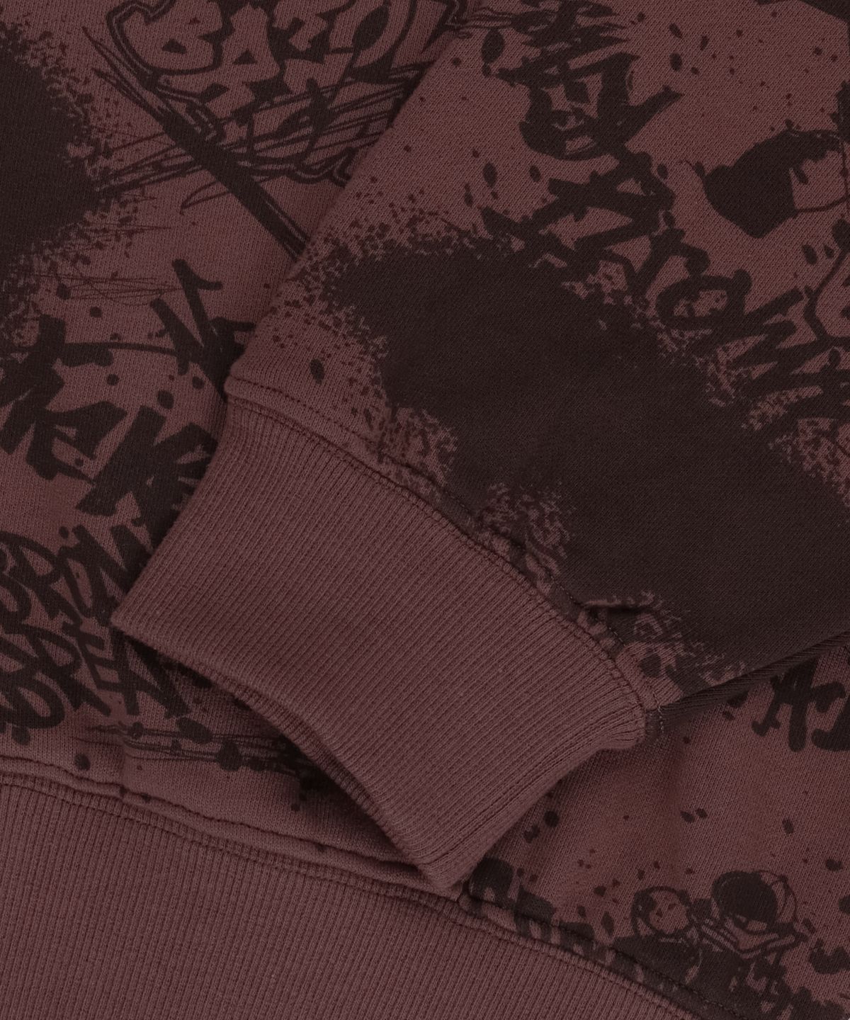 브라운브레스(BROWNBREATH) GRAFFITI HOOD ZIP UP - BURGUNDY