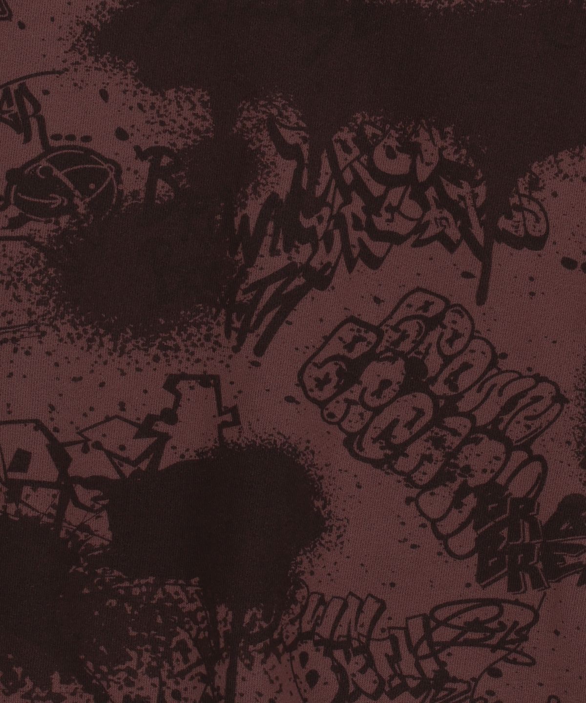 브라운브레스(BROWNBREATH) GRAFFITI HOOD ZIP UP - BURGUNDY