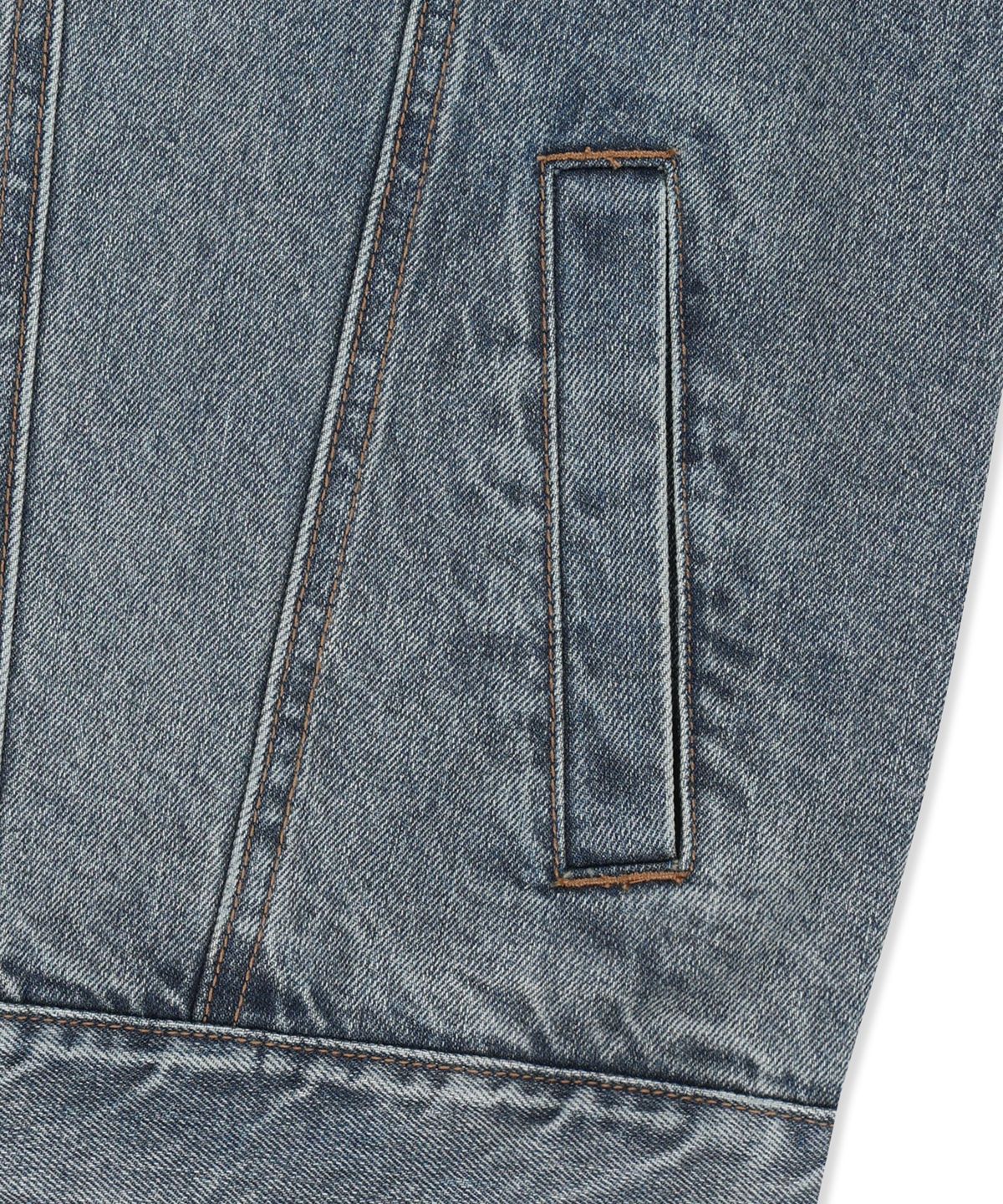 브라운브레스(BROWNBREATH) DENIM TRUCKER JACKET - BLUE