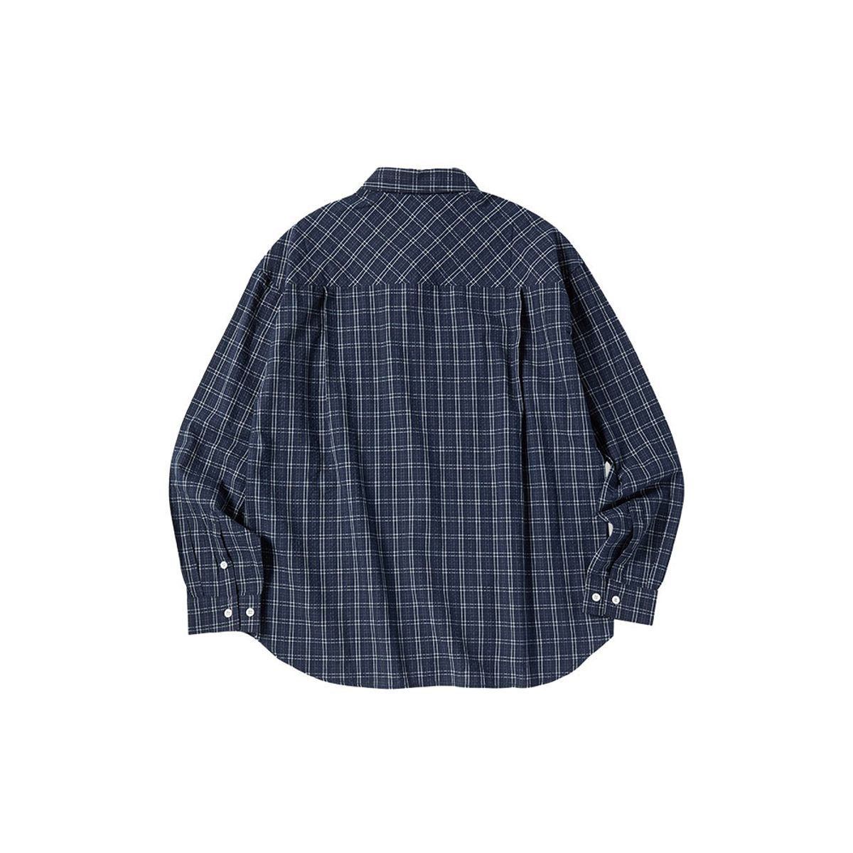아웃도어 프로덕츠(OUTDOOR PRODUCTS) 펜타곤 포켓 체크 셔츠 (네이비)