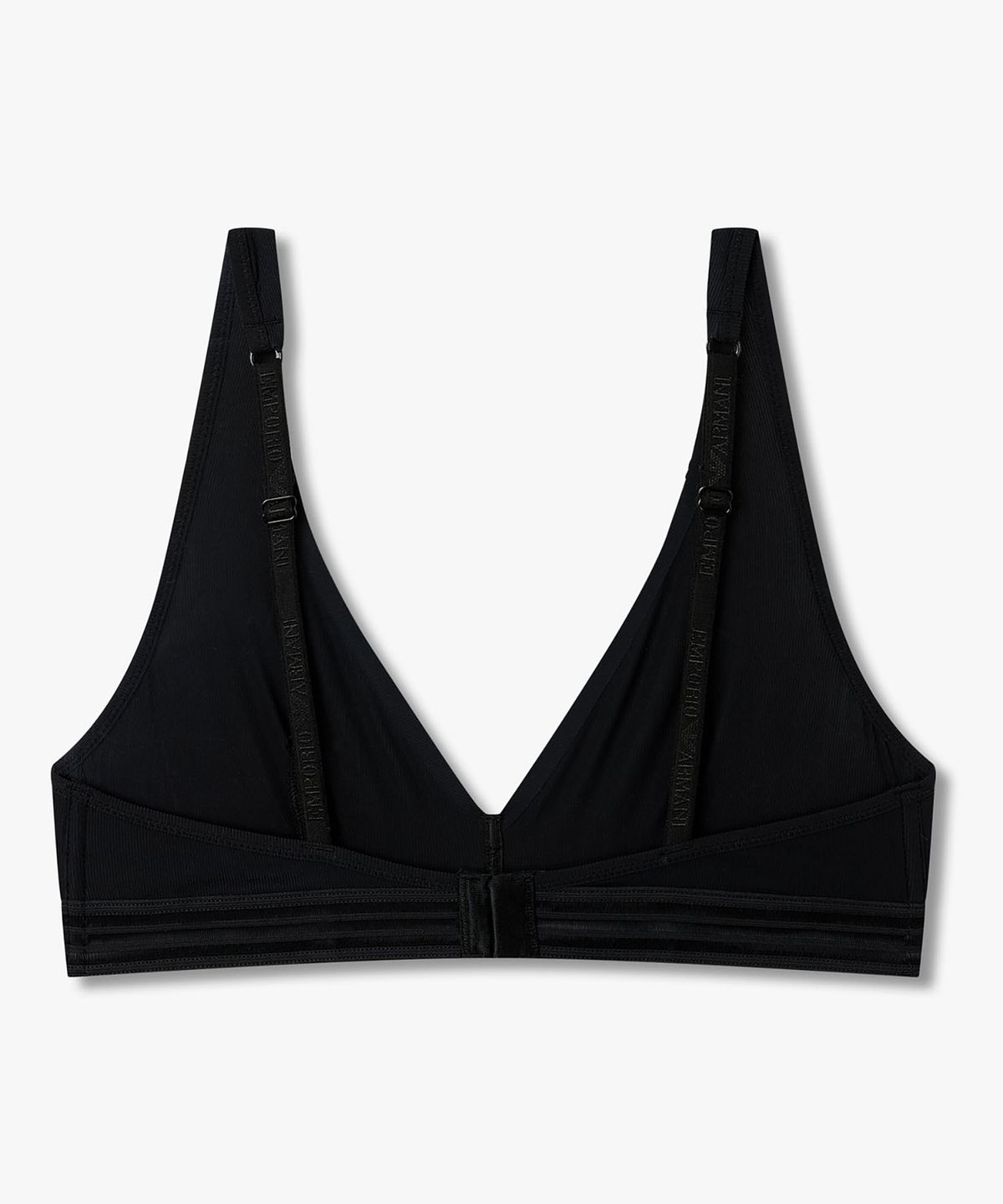 엠포리오 아르마니 언더웨어(EMPORIO ARMANI UNDERWEAR) 여성 이글 로고 리브드 브라렛 브라_블랙_0826181525