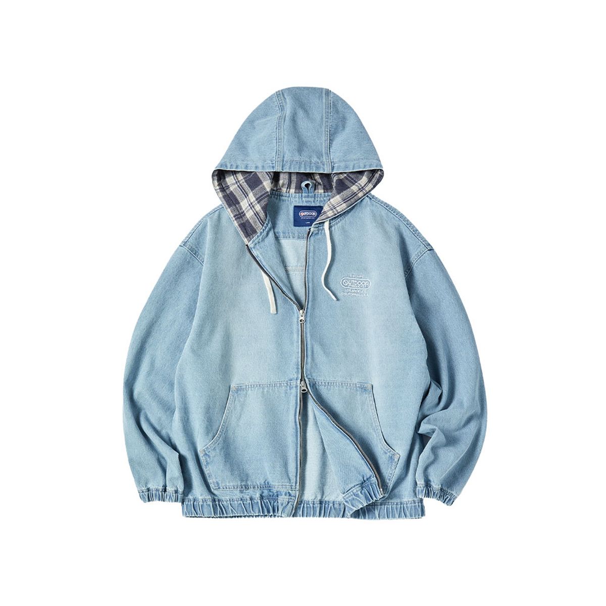 아웃도어 프로덕츠(OUTDOOR PRODUCTS) 워시드 데님 후드 점퍼 (라이트블루)