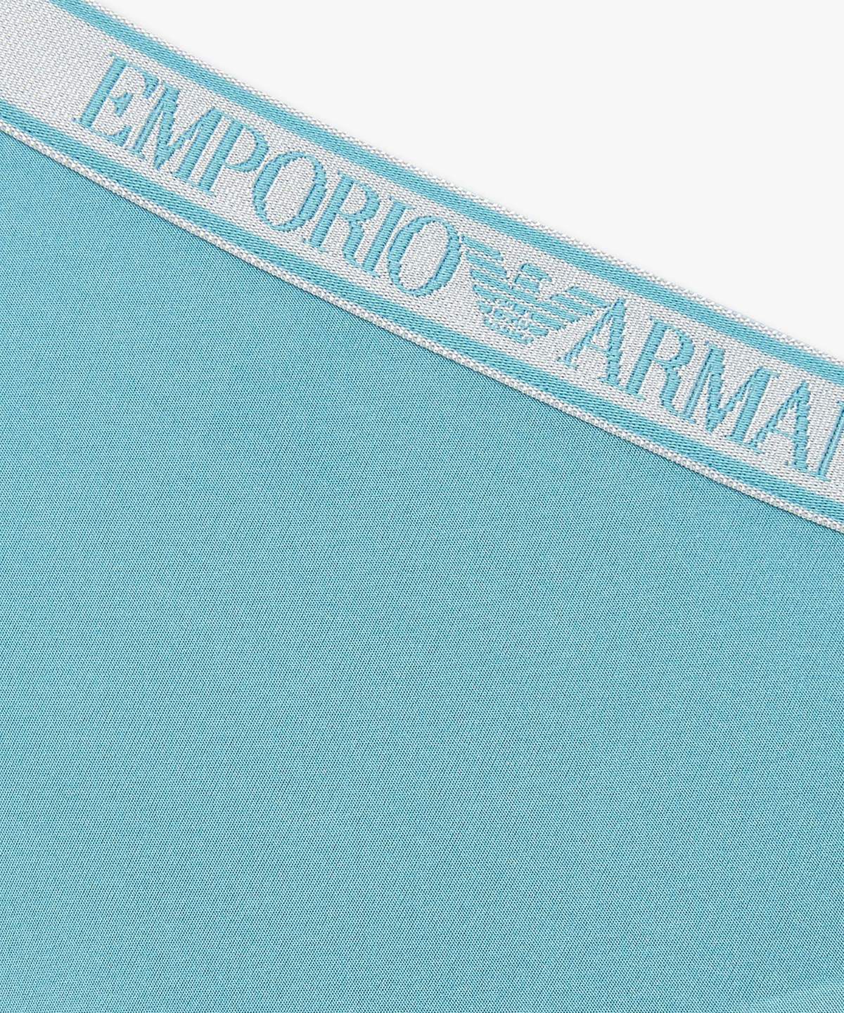 엠포리오 아르마니 언더웨어(EMPORIO ARMANI UNDERWEAR) 여성 글로시 나일론 치키 브리프_터콰이즈_0826112505
