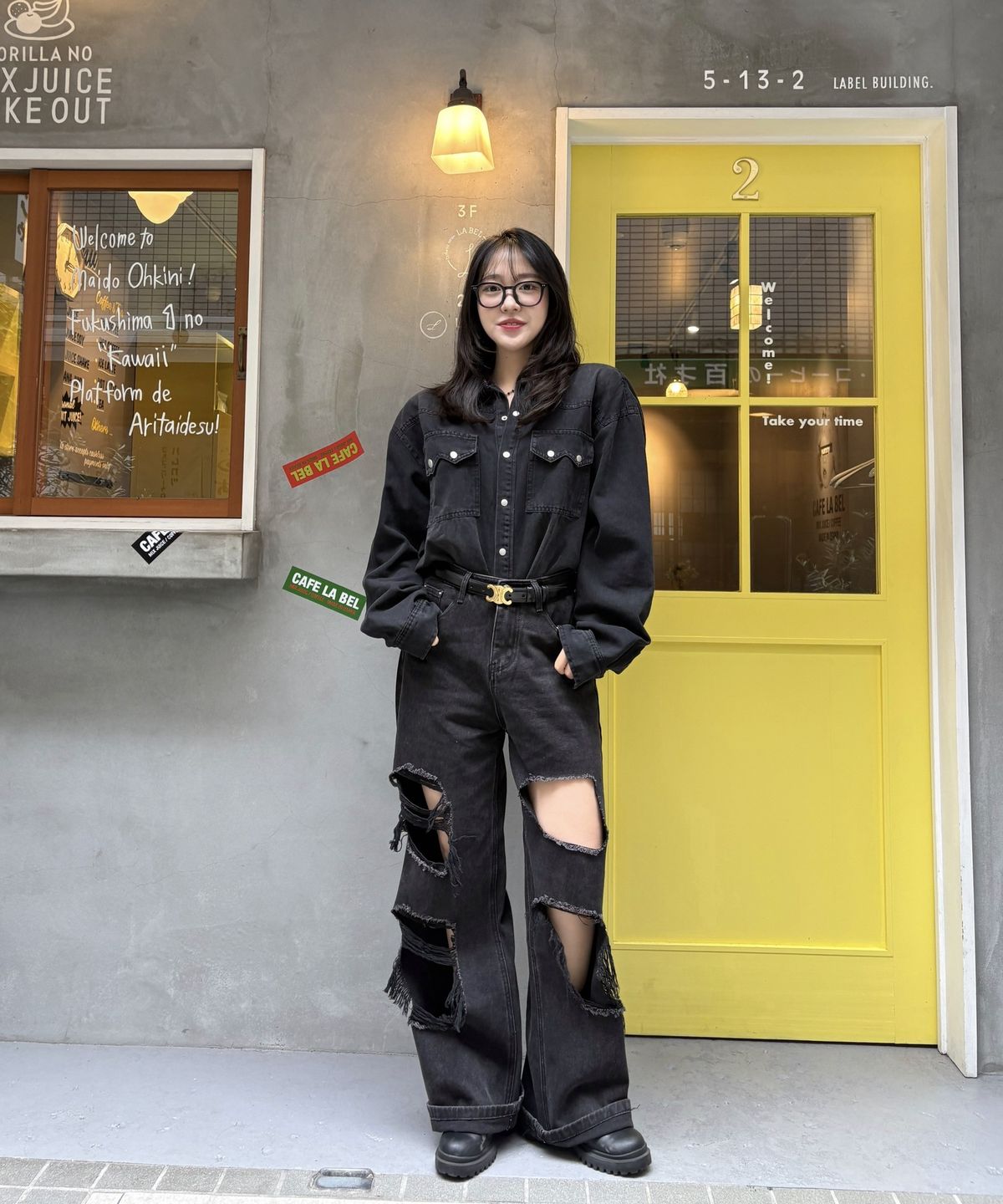 빌리언트(BILLIANT) 웨스턴 데님 셔츠_블랙