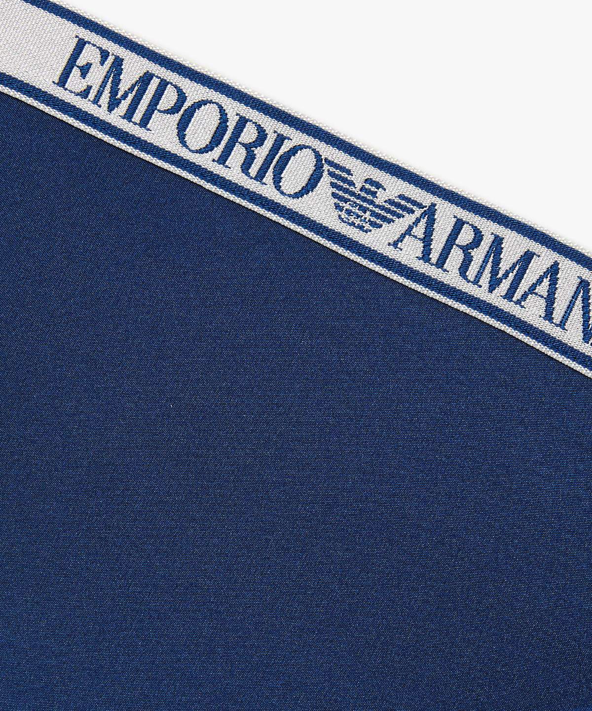 엠포리오 아르마니 언더웨어(EMPORIO ARMANI UNDERWEAR) 여성 글로시 나일론 치키 브리프_블루_0826112506