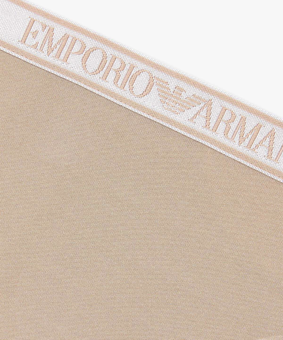 엠포리오 아르마니 언더웨어(EMPORIO ARMANI UNDERWEAR) 여성 글로시 나일론 브리프_다크 베이지_0826111522
