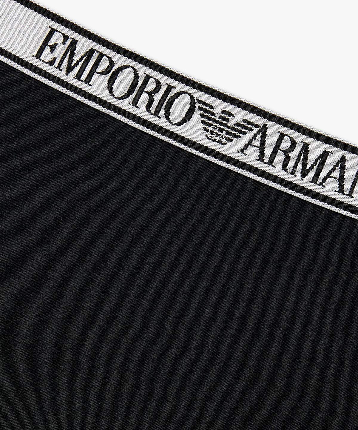 엠포리오 아르마니 언더웨어(EMPORIO ARMANI UNDERWEAR) 여성 글로시 나일론 치키 브리프_블랙_0826112507