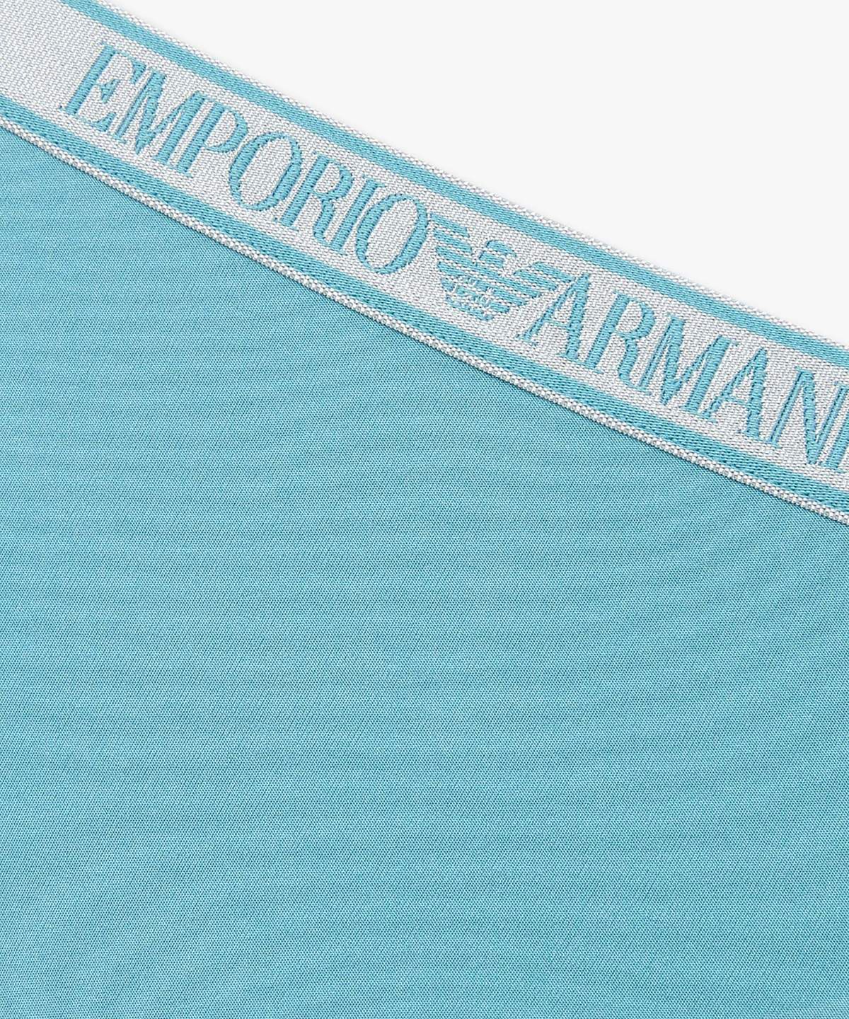 엠포리오 아르마니 언더웨어(EMPORIO ARMANI UNDERWEAR) 여성 글로시 나일론 티팬티_터콰이즈_0826110510