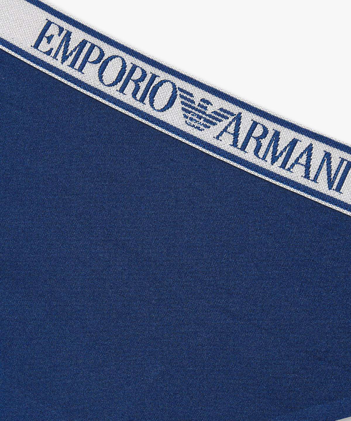 엠포리오 아르마니 언더웨어(EMPORIO ARMANI UNDERWEAR) 여성 글로시 나일론 티팬티_블루_0826110511