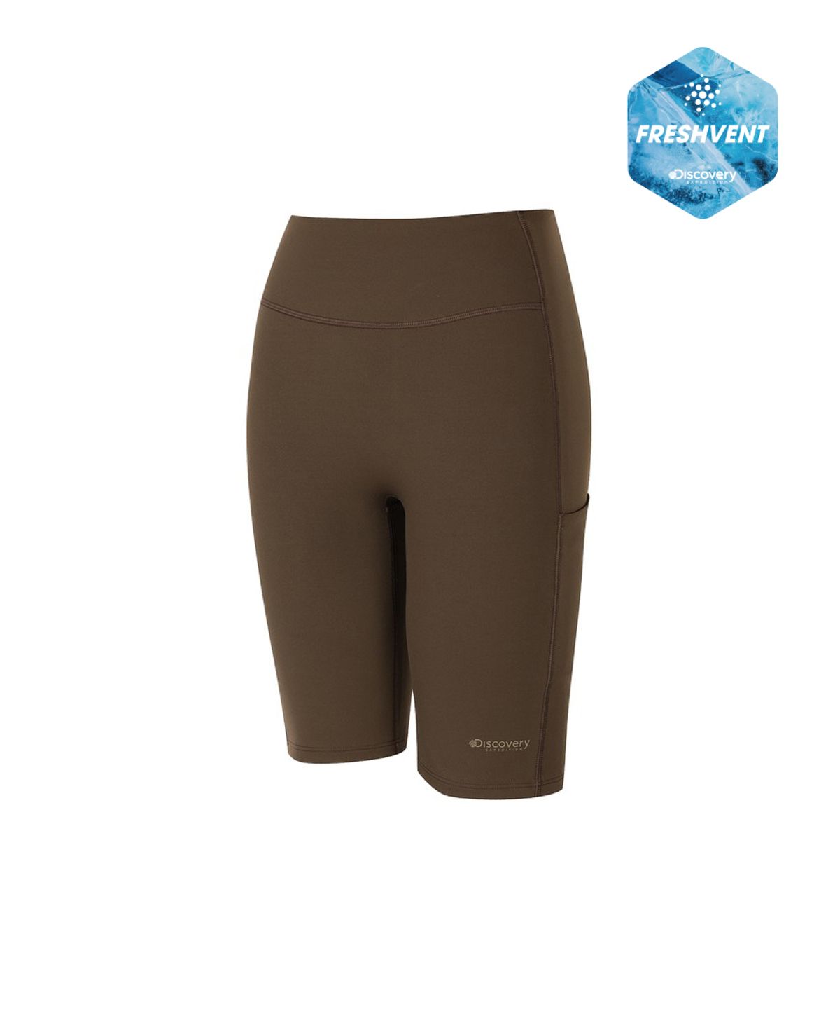 디스커버리 익스페디션(DISCOVERY EXPEDITION) 여성 프레시벤트 5부 레깅스 (Brown)