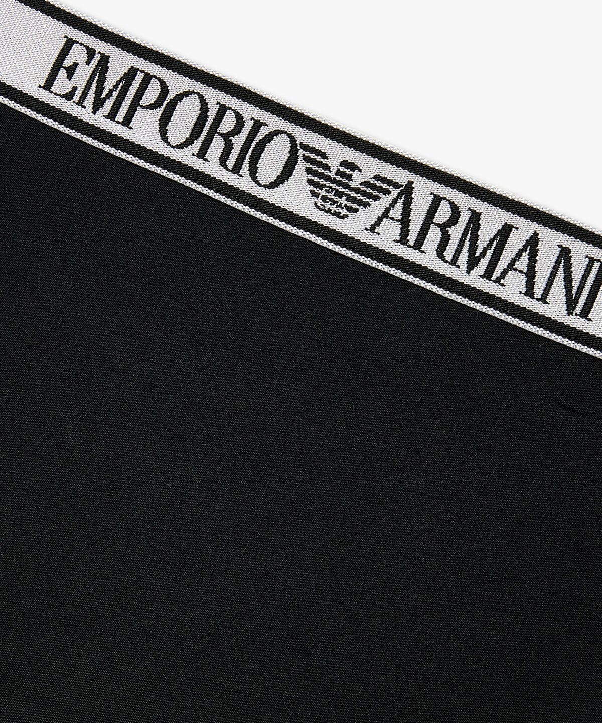 엠포리오 아르마니 언더웨어(EMPORIO ARMANI UNDERWEAR) 여성 글로시 나일론 티팬티_블랙_0826110512