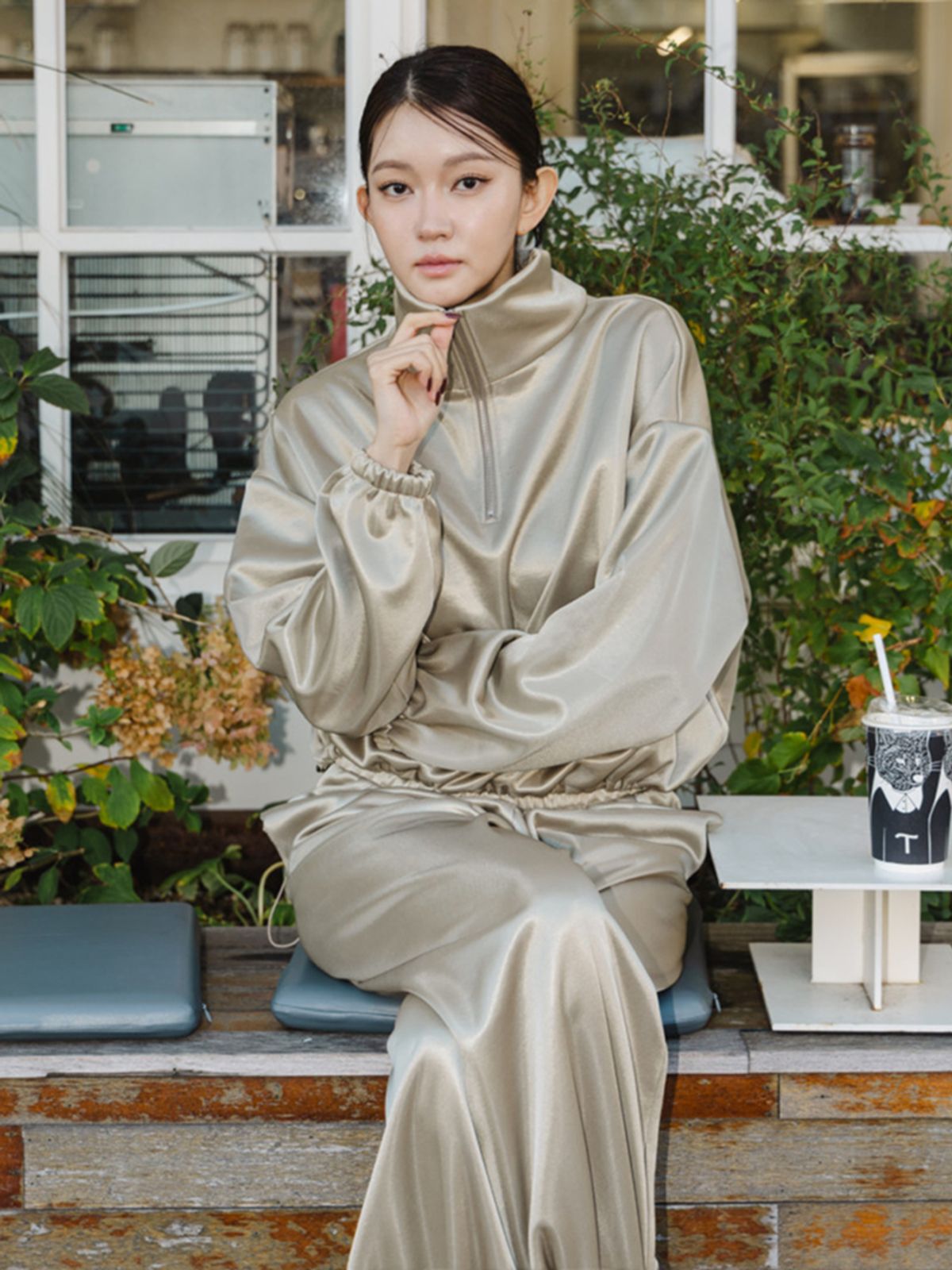 메르메르(MER MER) (2컬러) 글로시 팬츠_블랙/골드
