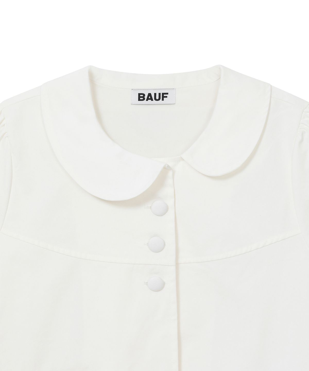 바우프(BAUF) 언발 카라 블라우스 자켓 [화이트]