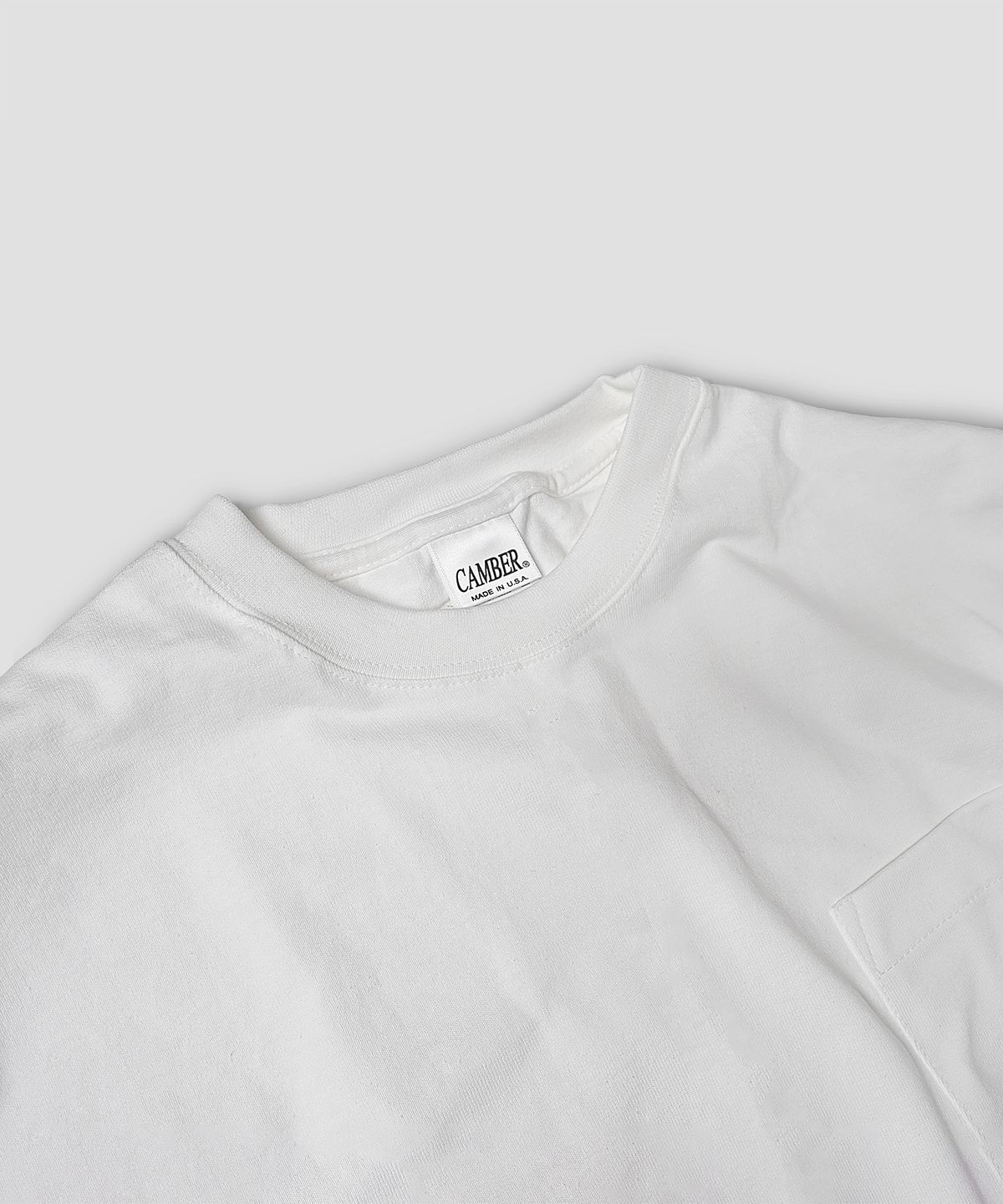 캠버 스포츠웨어(CAMBER SPORTSWEAR) 맥스웨이트 포켓 티셔츠, 화이트