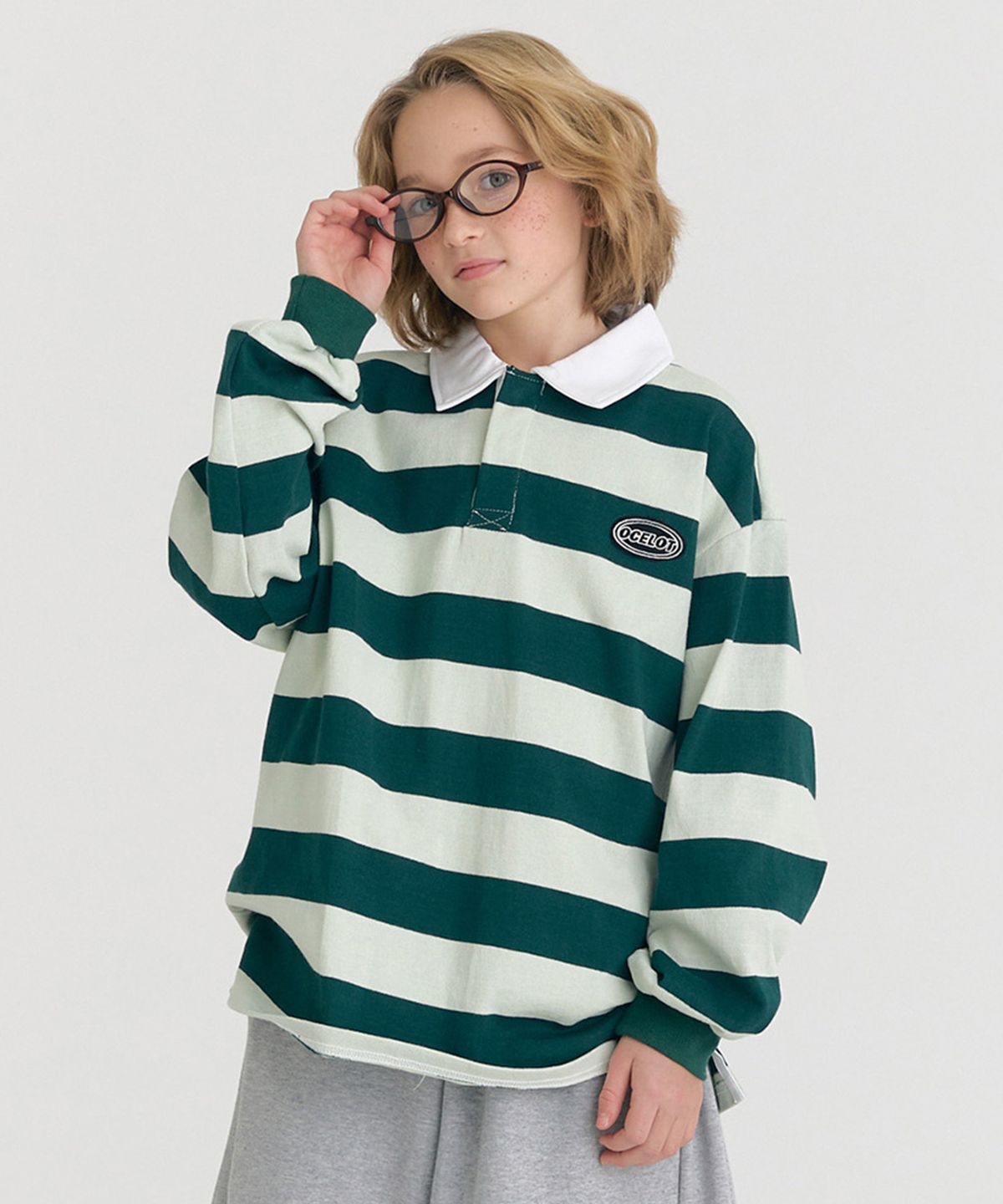 오실롯 주니어(OCELOT JUNIOR) F7 체스트 카라 긴팔 (그린)