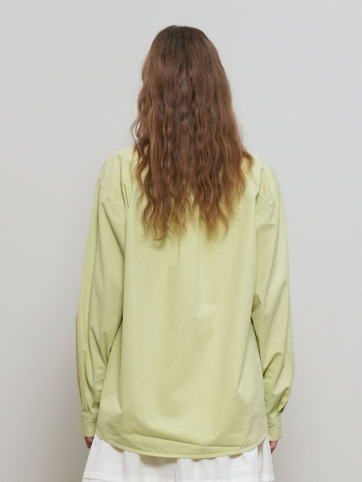 제너럴아이디어(GENERALIDEA) UNISEX 워시드 더블 포켓 셔츠 [LIME] / GF1USH002