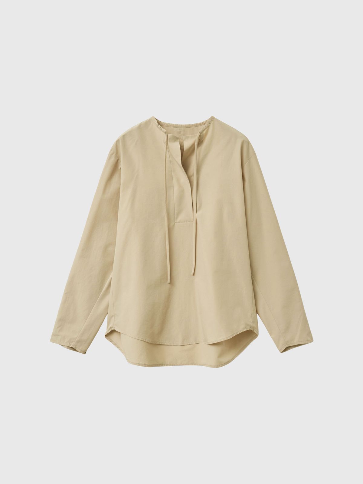 제너럴아이디어(GENERALIDEA) 슬릿 넥 케이프 블라우스 [BEIGE] / GF1LBL509