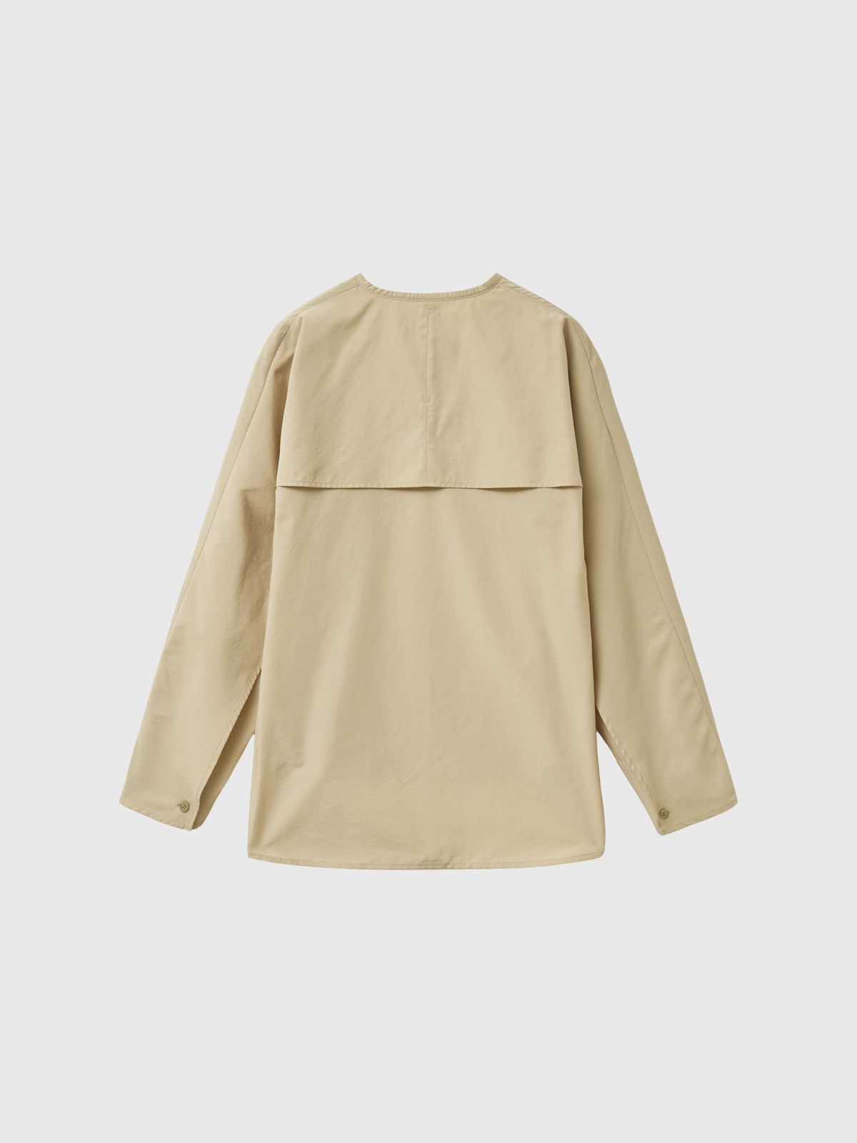 제너럴아이디어(GENERALIDEA) 슬릿 넥 케이프 블라우스 [BEIGE] / GF1LBL509