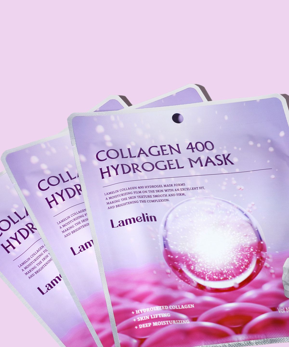 라멜린(LAMELIN) 콜라겐 400 하이드로겔 마스크팩 10매 25g